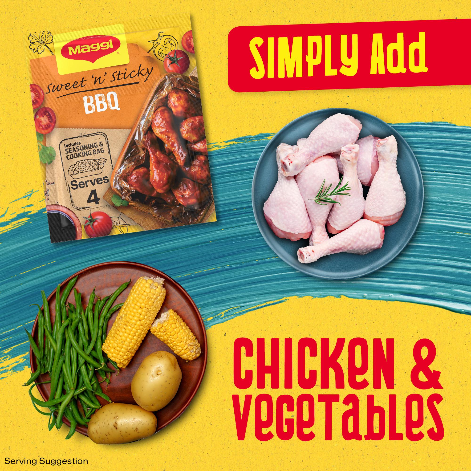 Maggi So Juicy Sweet & Sticky BBQ Chicken Herbs & Spices Recipe Mix 41g thumbnail 3