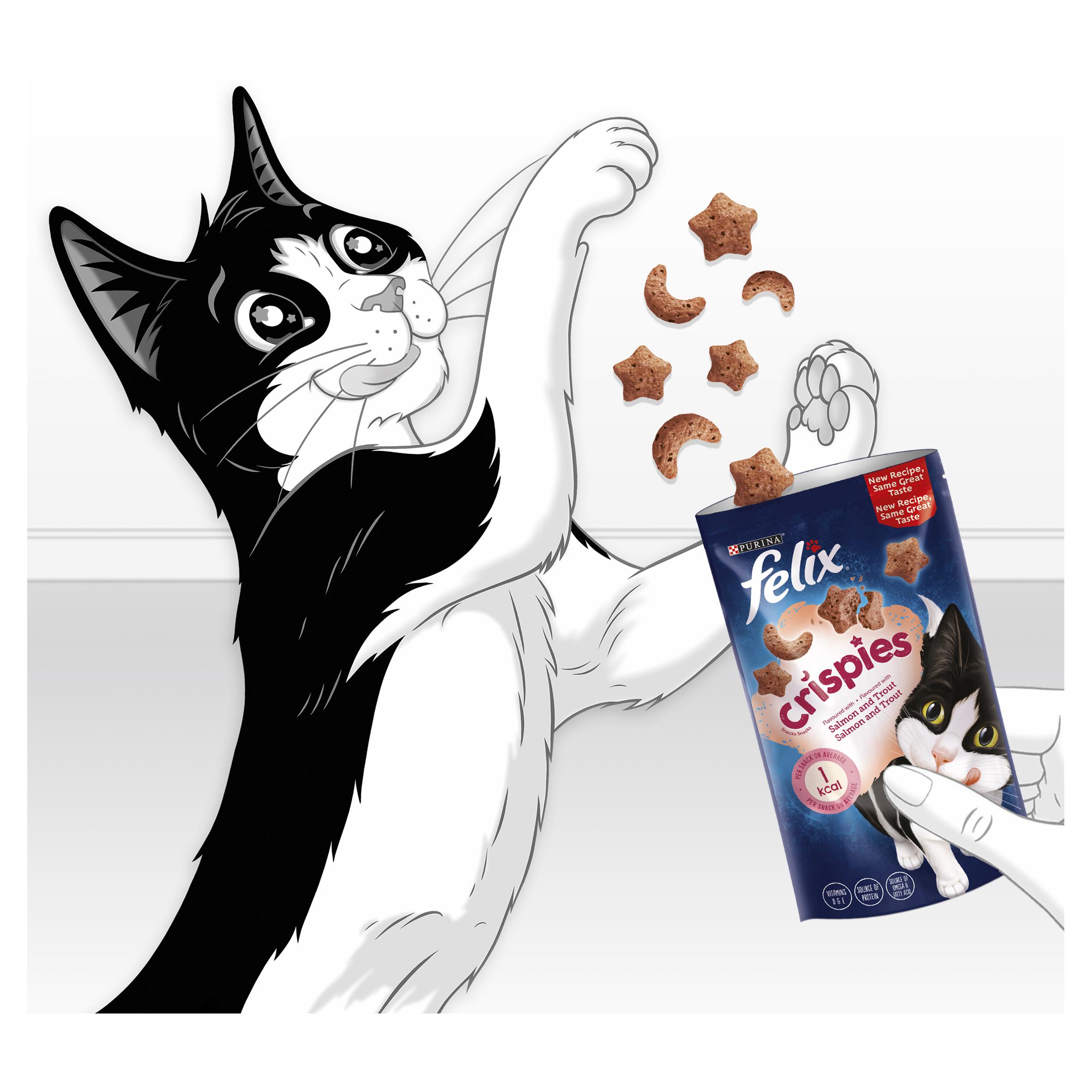 Felix Crispies Salmon and Trout Cat Treats 45g thumbnail 3