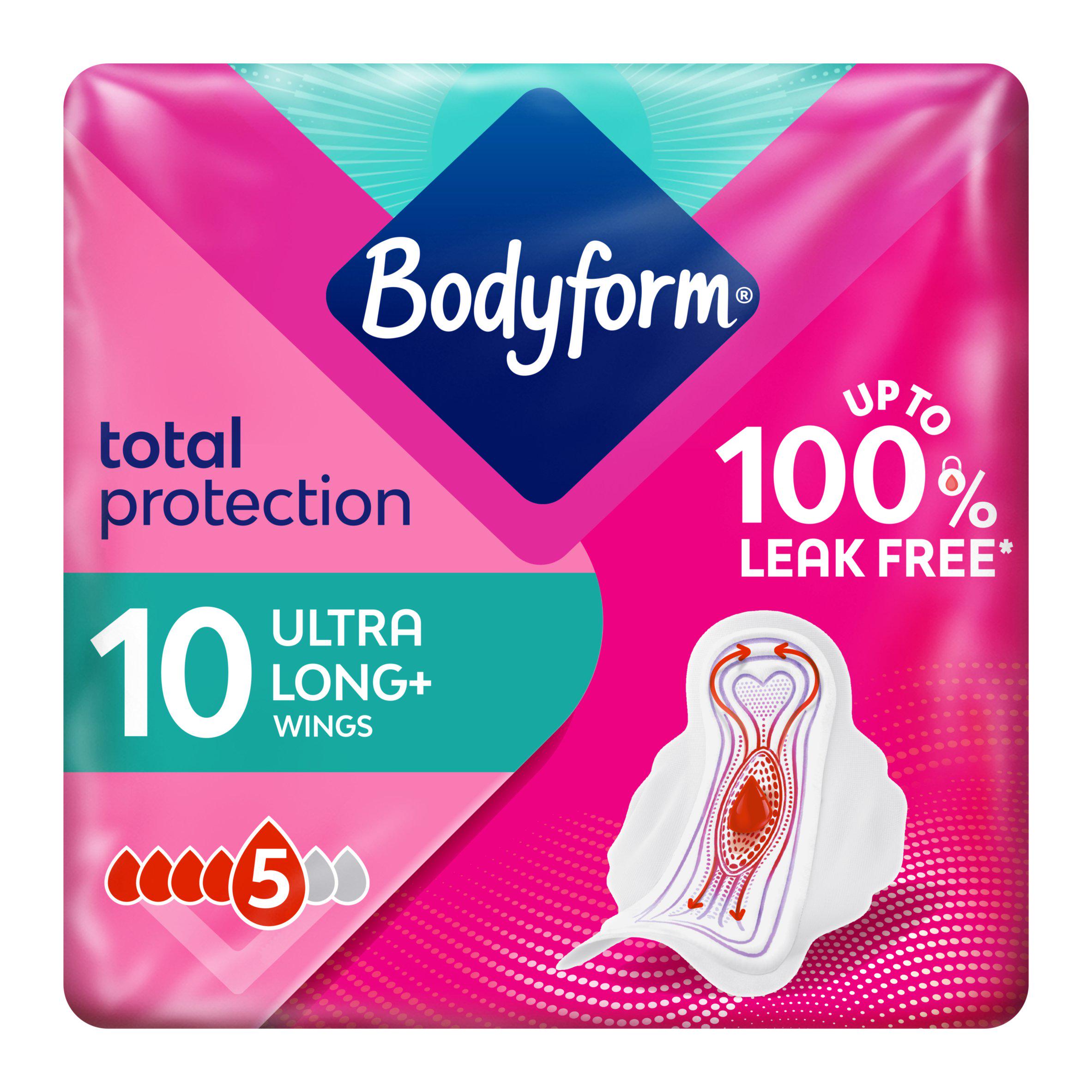 Bodyform Cour V Ultra Long Sanitary Towels Wings x10