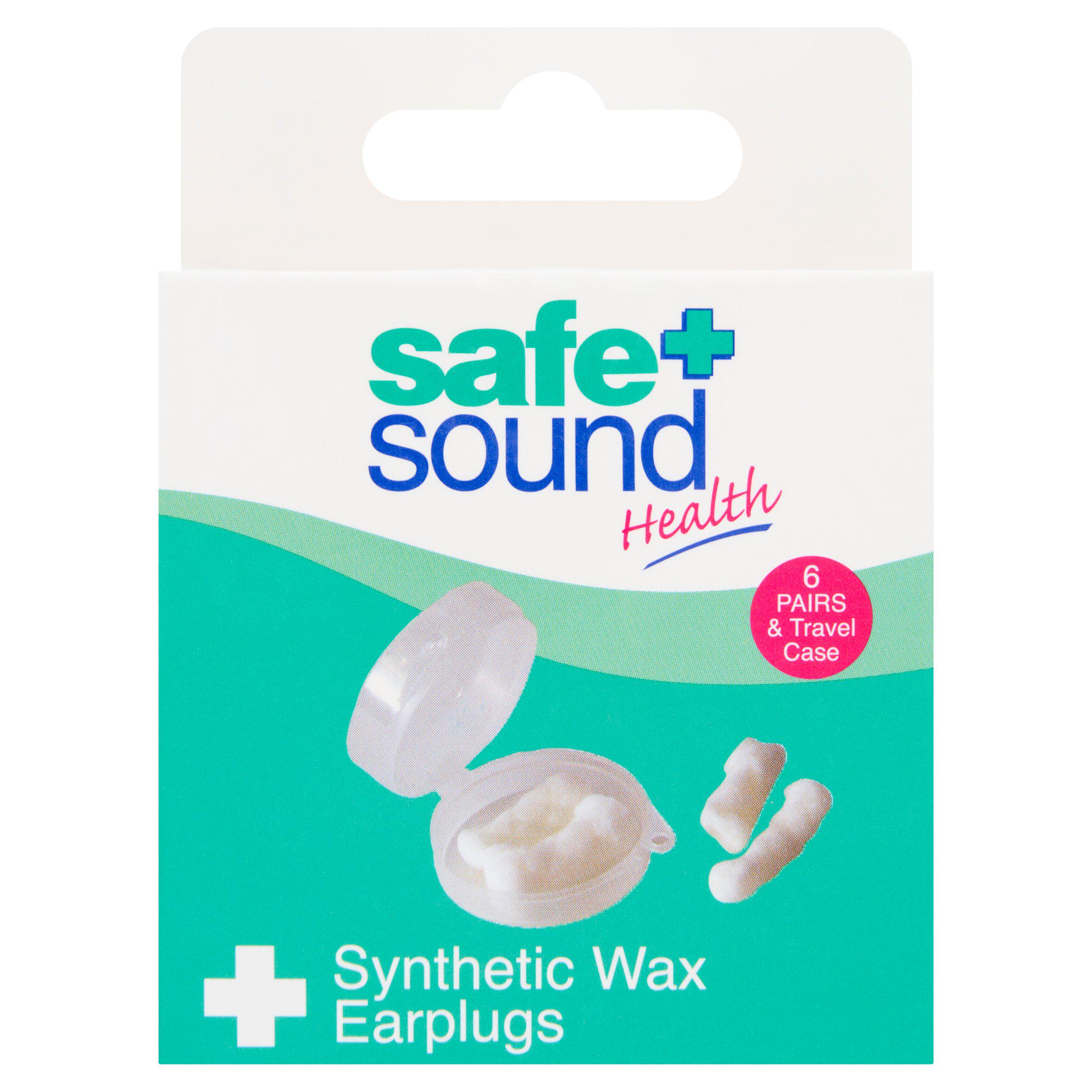 6 Pairs & Travel Case Synthetic Wax Earplugs