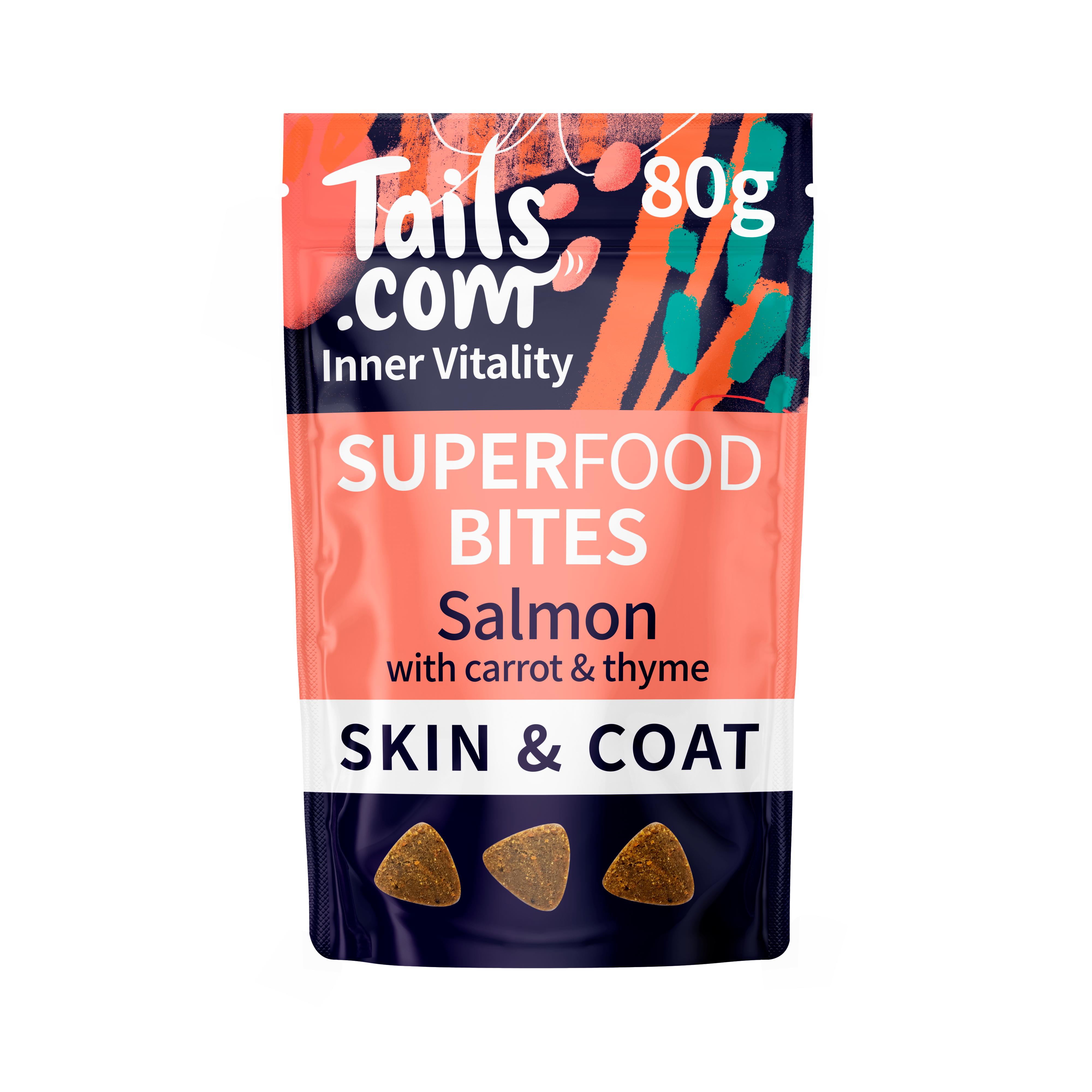 tails.com Inner Vitality Superfood Bites Salmon with Carrot & Thyme 80g thumbnail 2