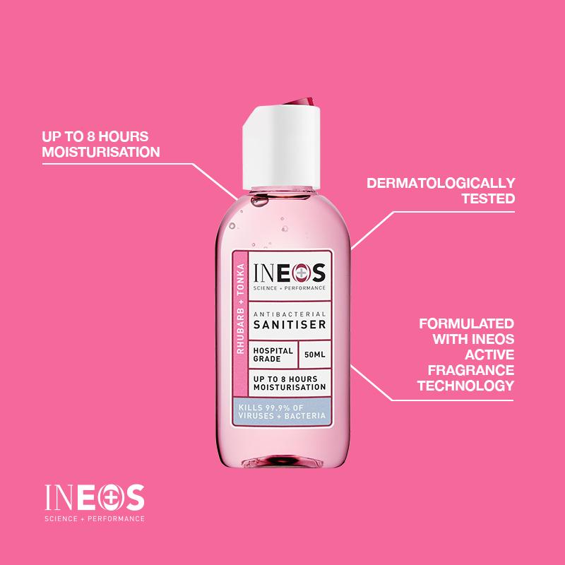 Ineos Rhubarb + Tonka Antibacterial Sanitiser 50ml thumbnail 3