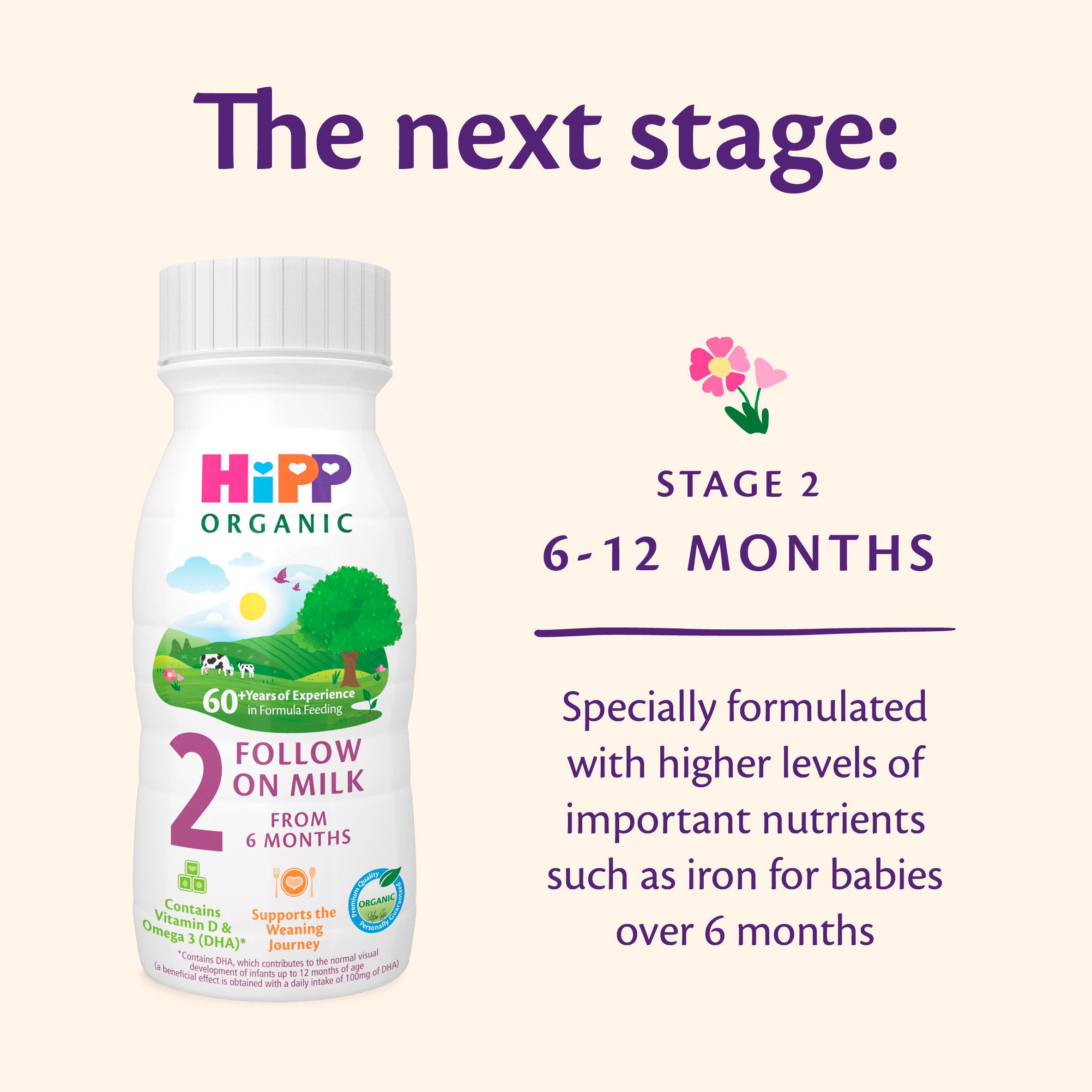 HiPP Organic 1 First Infant Baby Milk Ready to Feed Liquid Formula From Birth 470ml thumbnail 4