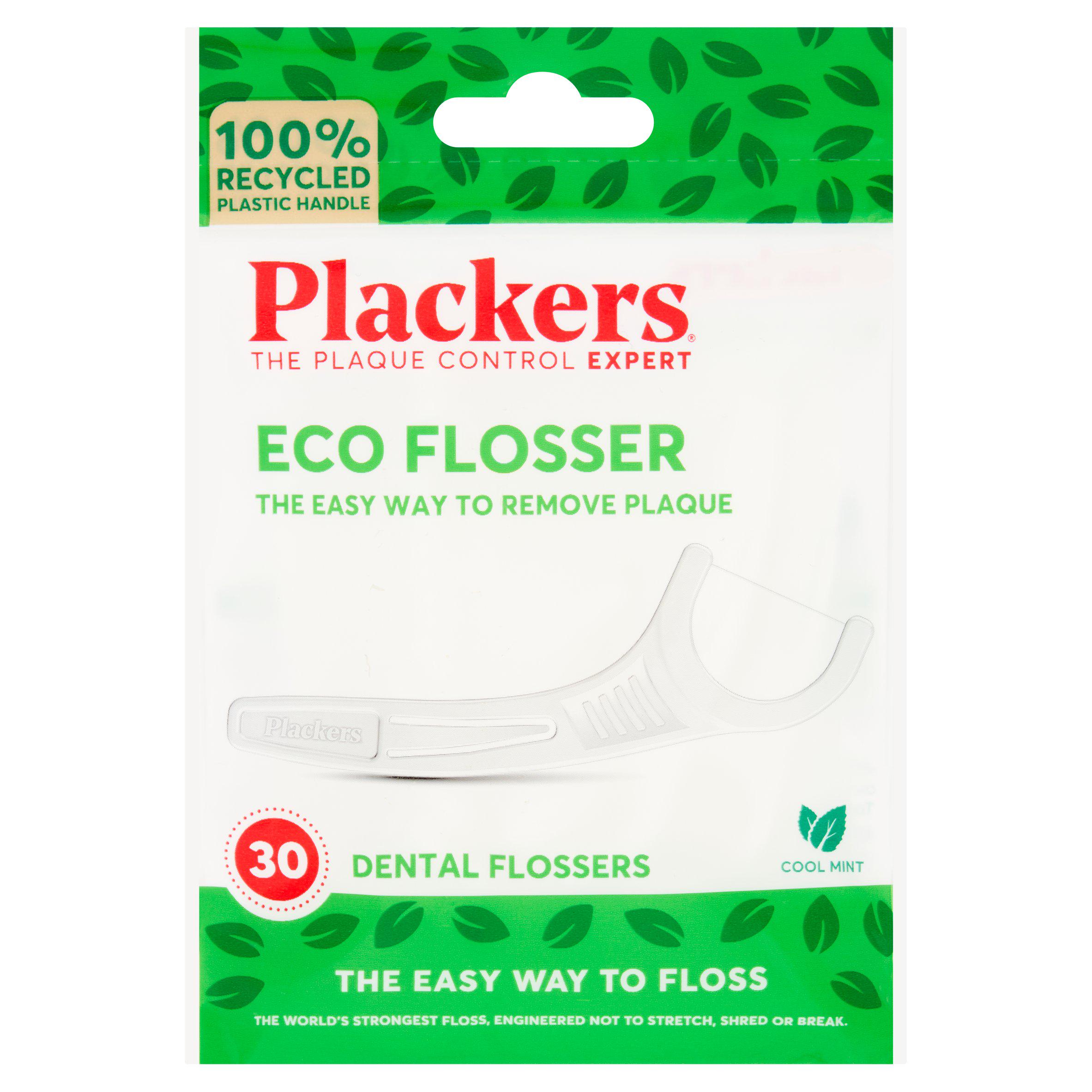 Plackers 30 Eco Dental Flossers Cool Mint