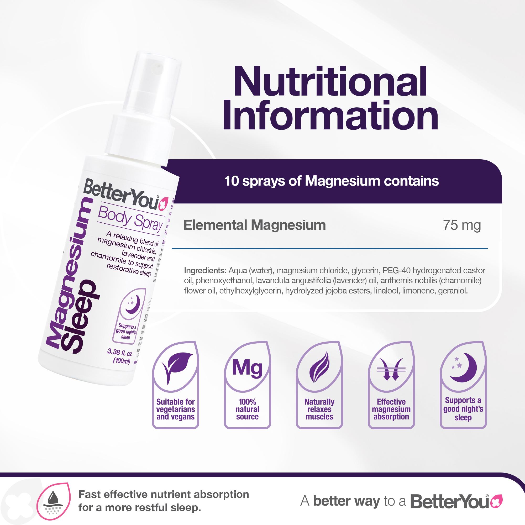 BetterYou Magnesium Sleep Body Spray 100ml thumbnail 4
