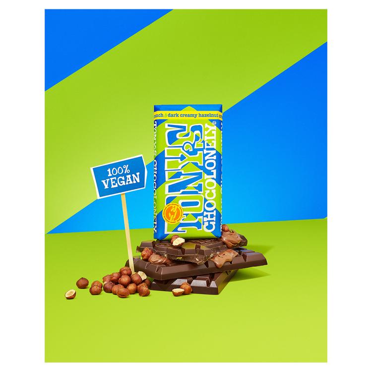 Tony's Chocolonely Dark Creamy Hazelnut Crunch 180g thumbnail 4