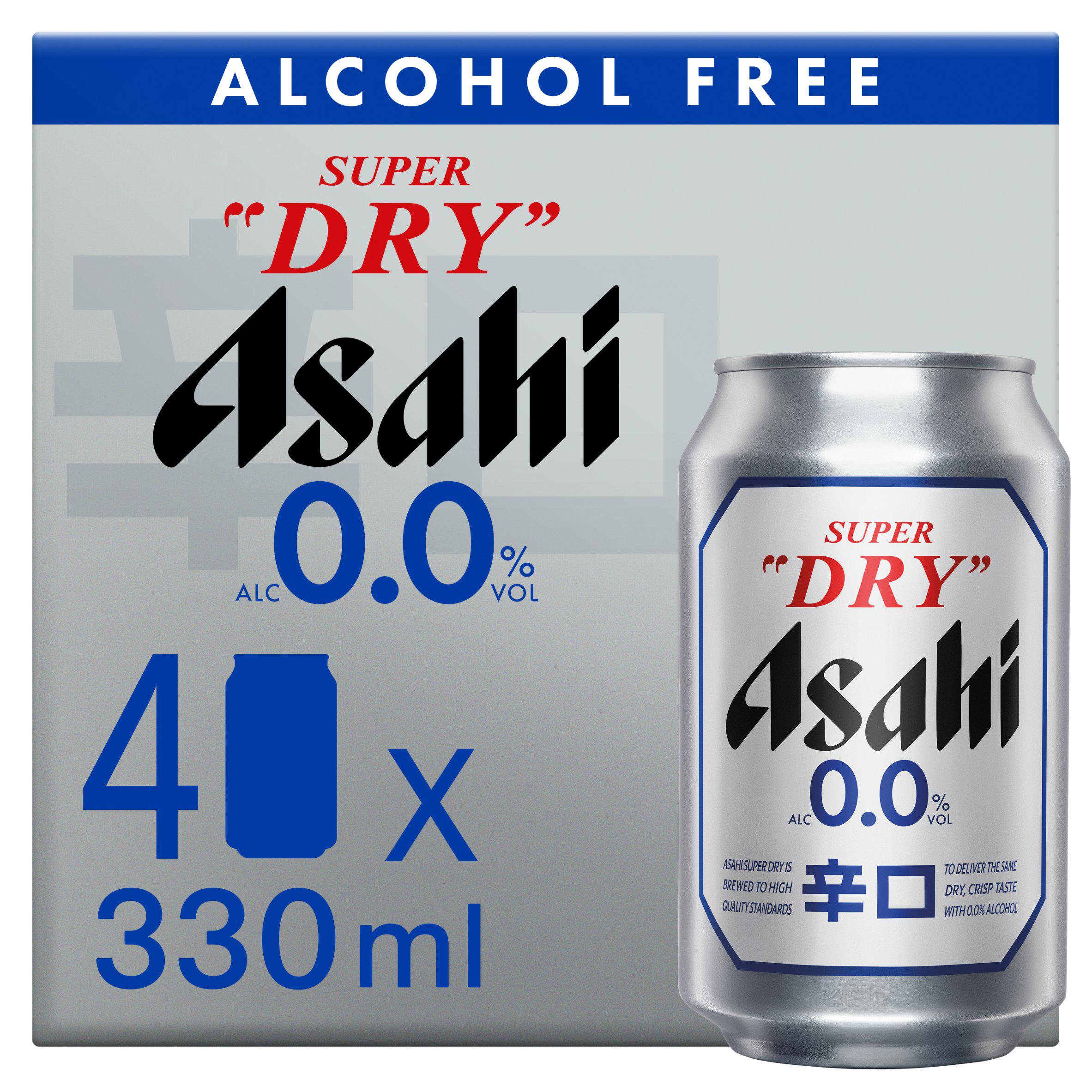 Asahi Super Dry 0% Alcohol-Free Beer Lager Cans