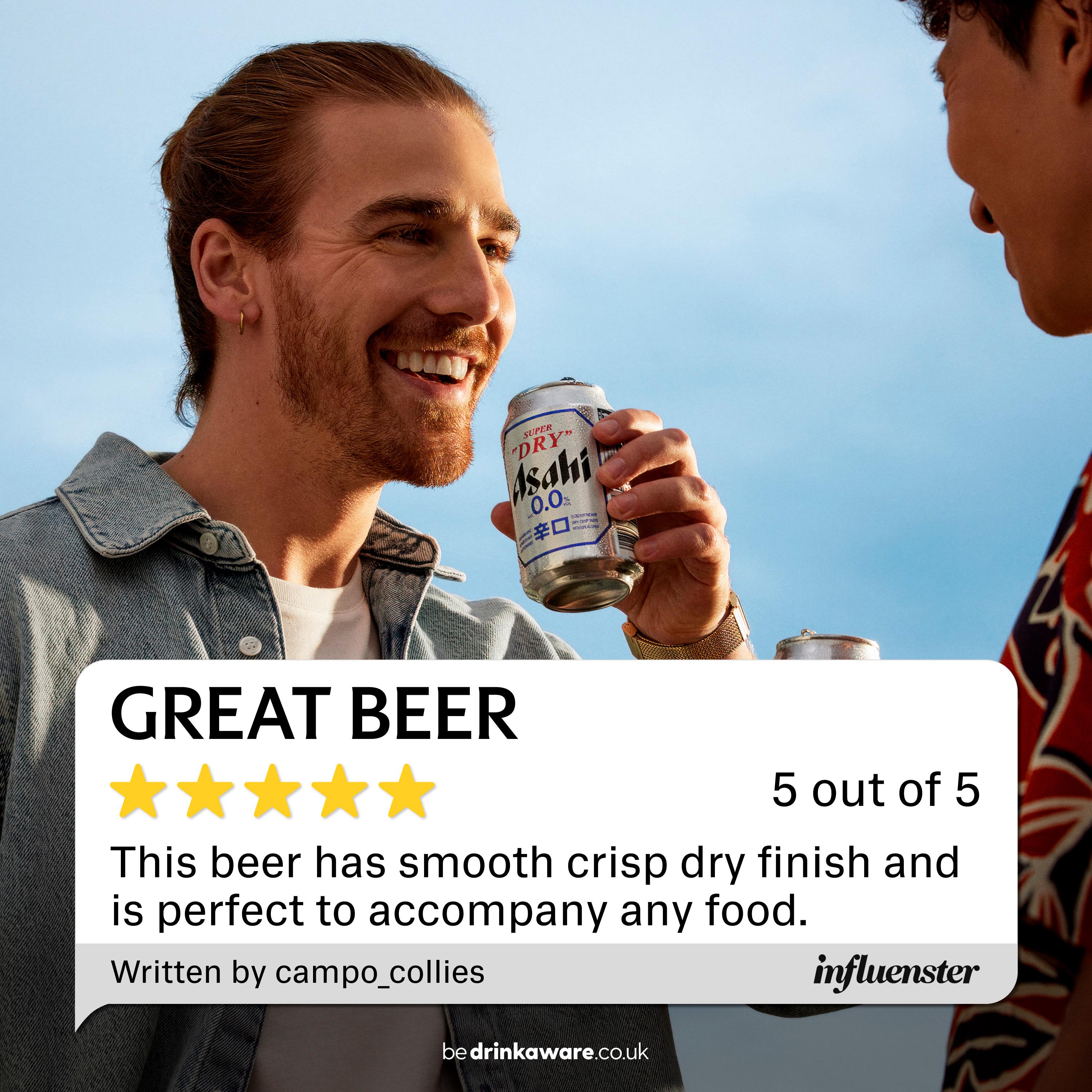 Asahi Super Dry 0.0% Alcohol Free Cans 4 x 330ml thumbnail 3