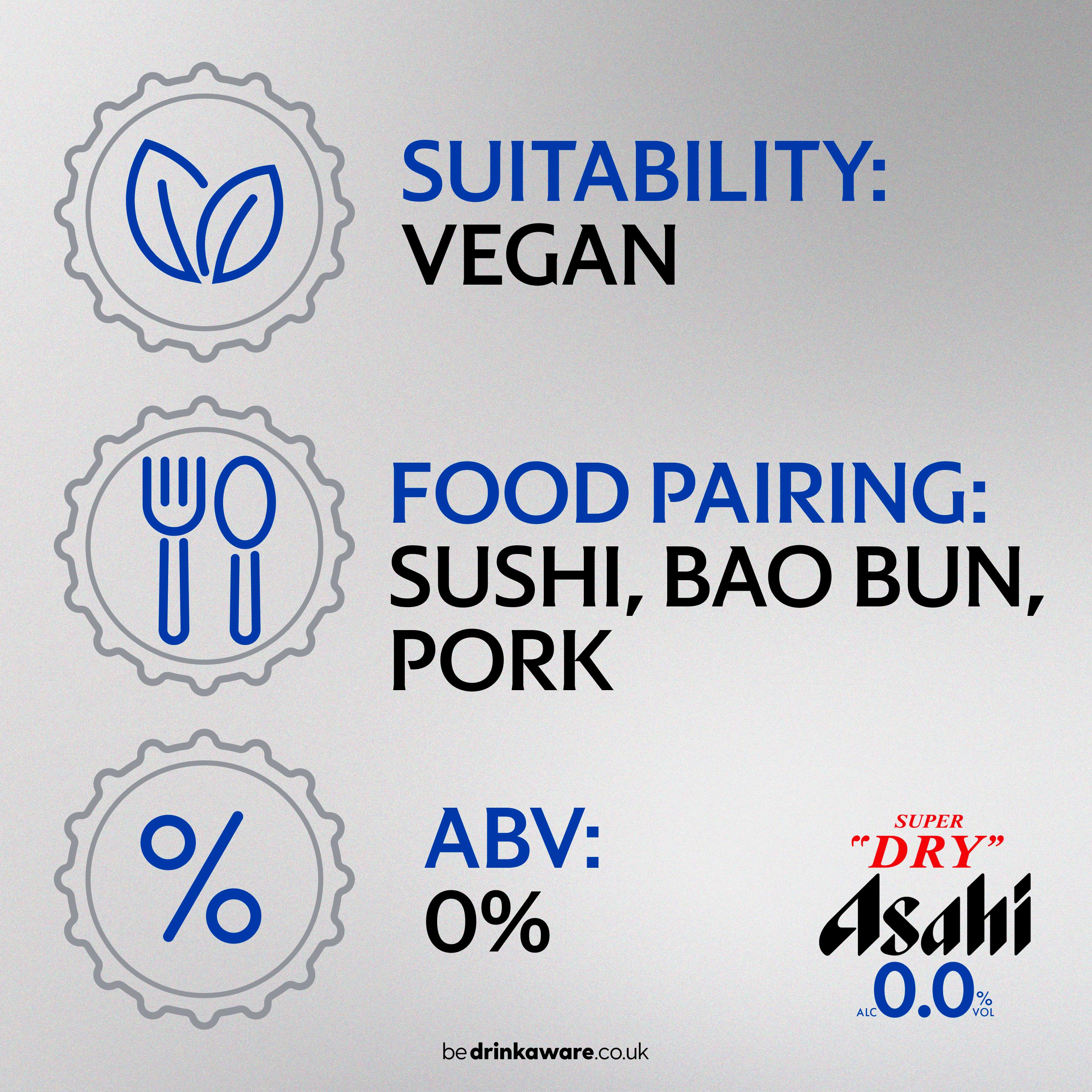 Asahi Super Dry 0.0% Alcohol Free Cans 4 x 330ml thumbnail 4