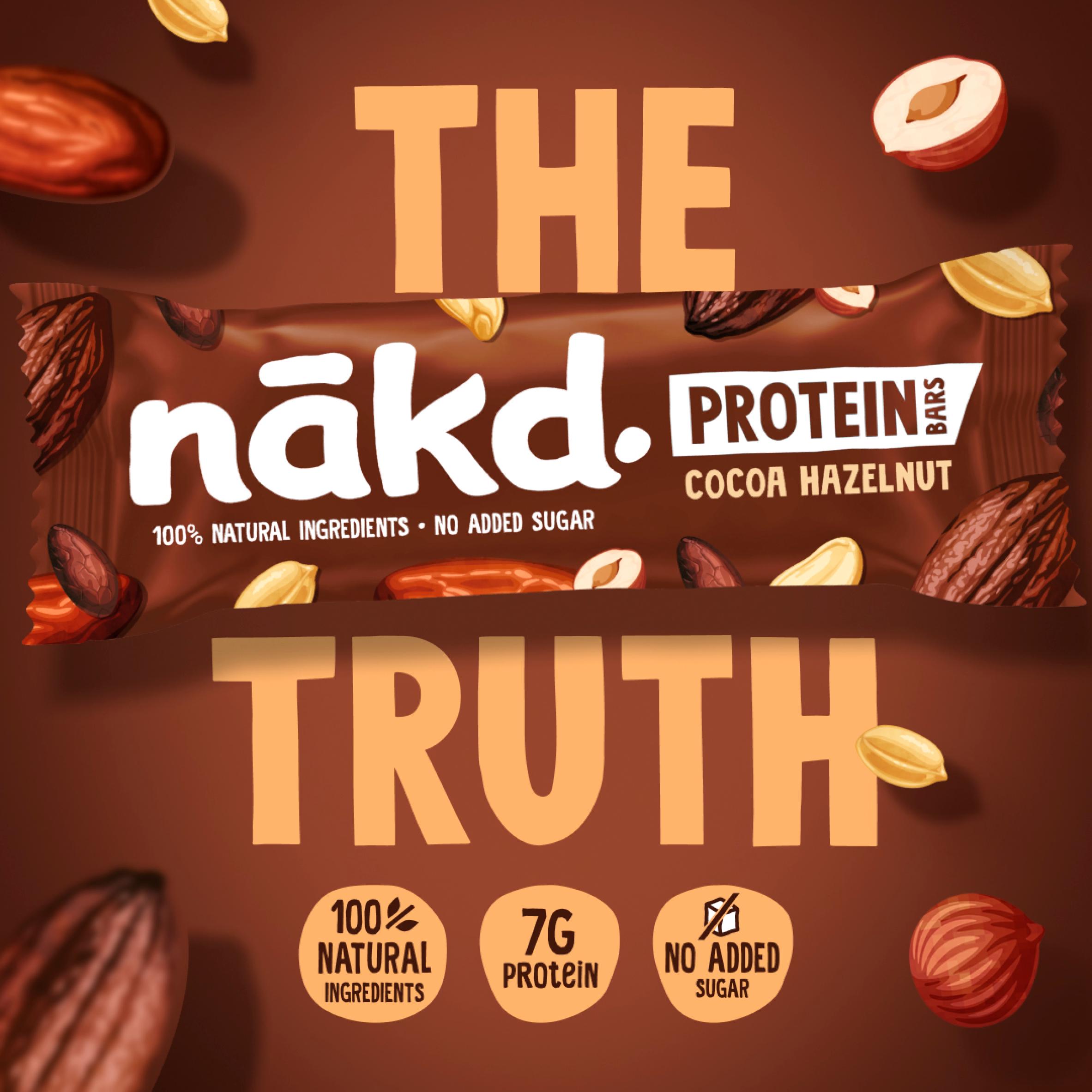 Nakd Cocoa Hazelnut Protein Bars 3x45g thumbnail 2