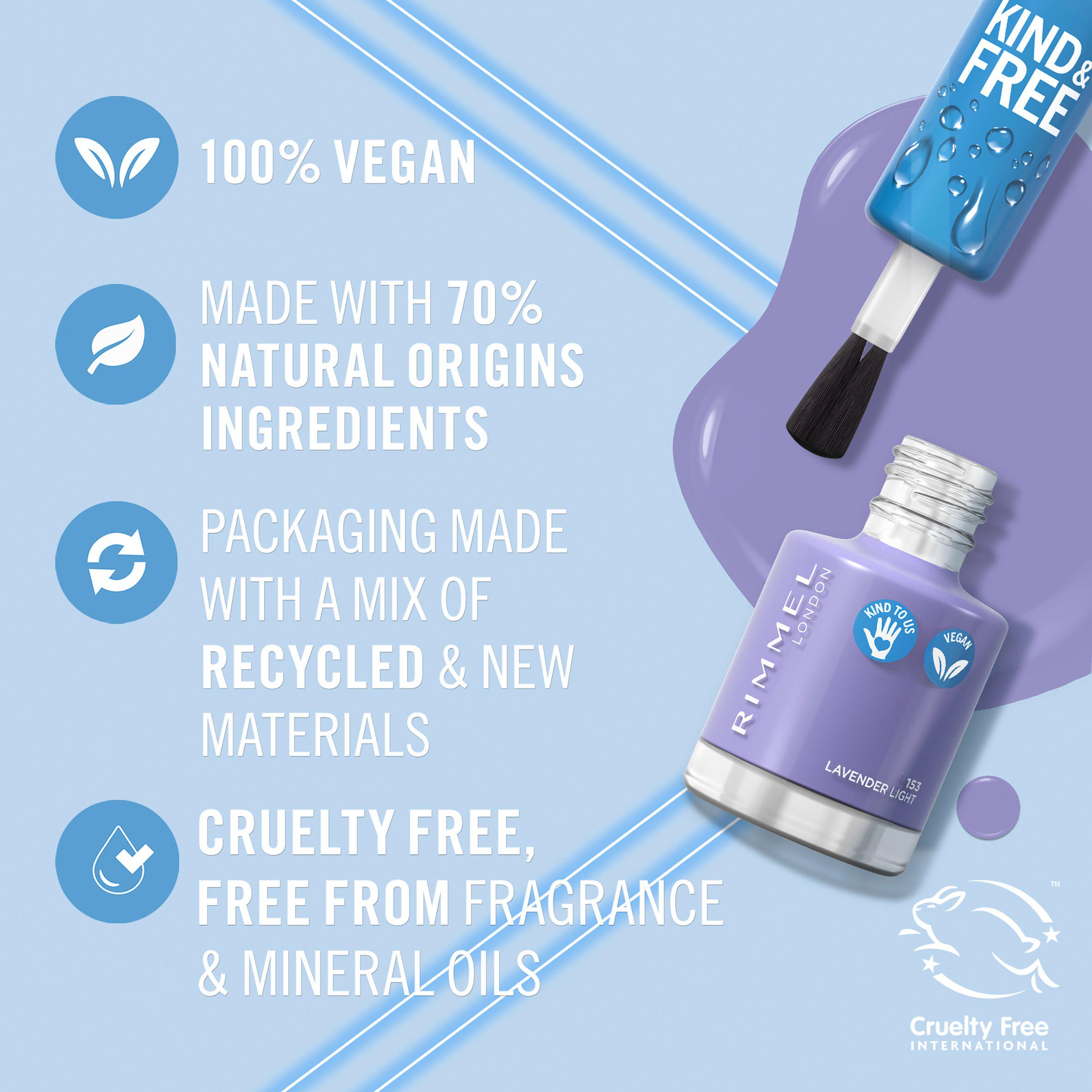Kind & Free Nail Polish Lavender Light 8ml
