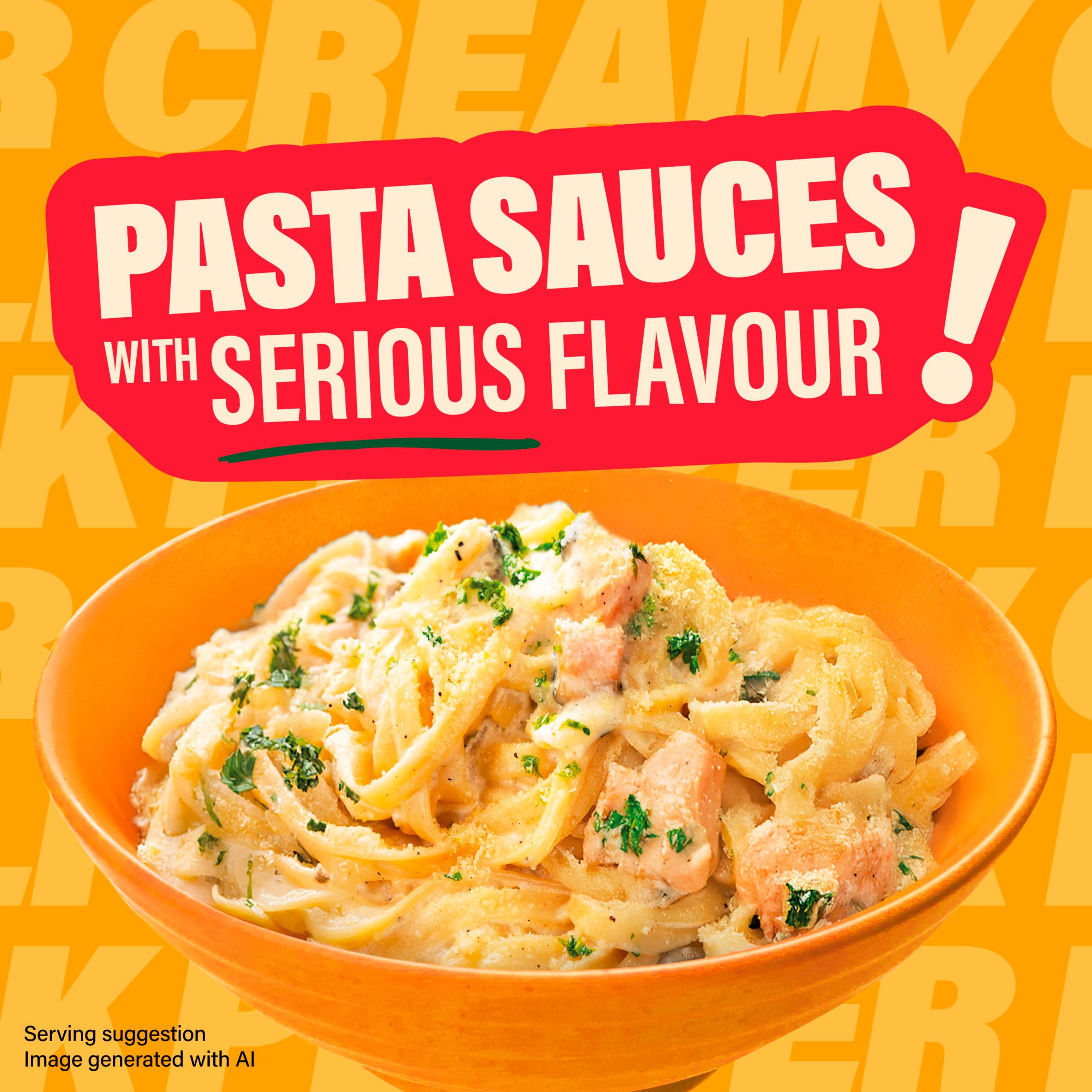 Dolmio Intensify Mild Creamy Garlic & Black Pepper Pasta Sauce 390g thumbnail 2