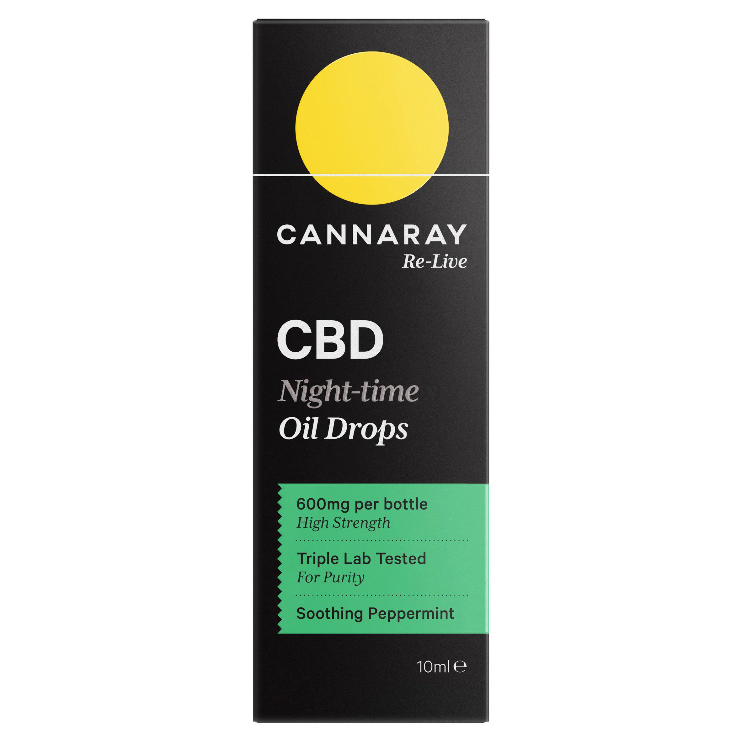 Re-Live Soothing Peppermint CBD Night-Time Oil Drops 10ml