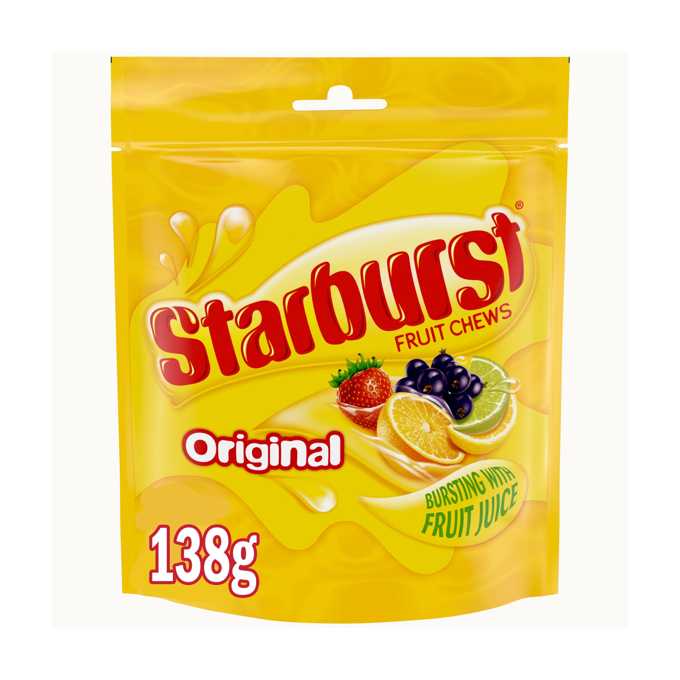 Starburst Vegan Chewy Sweets Fruit Flavoured Pouch Bag