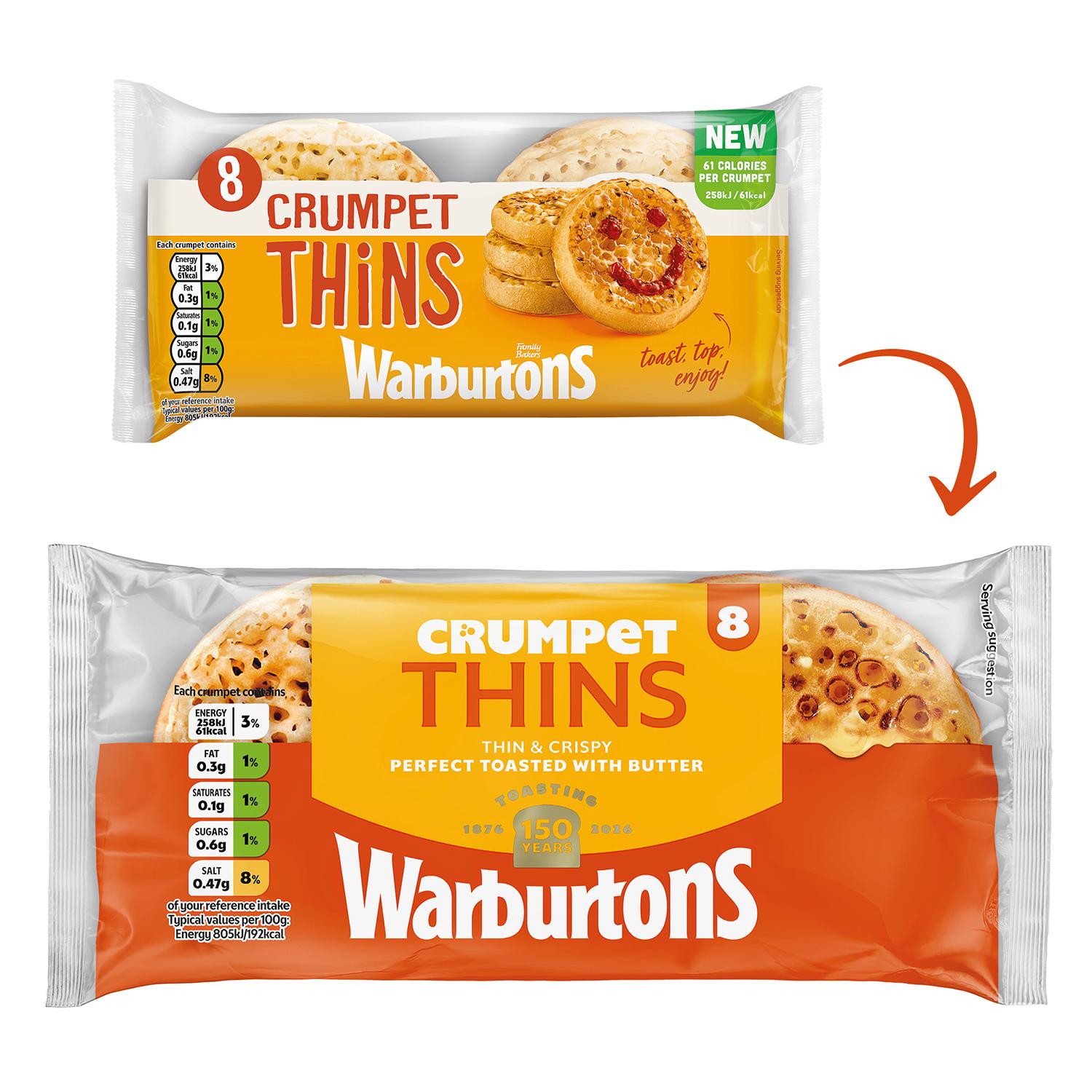 Warburtons Crumpet Thins x8 thumbnail 2