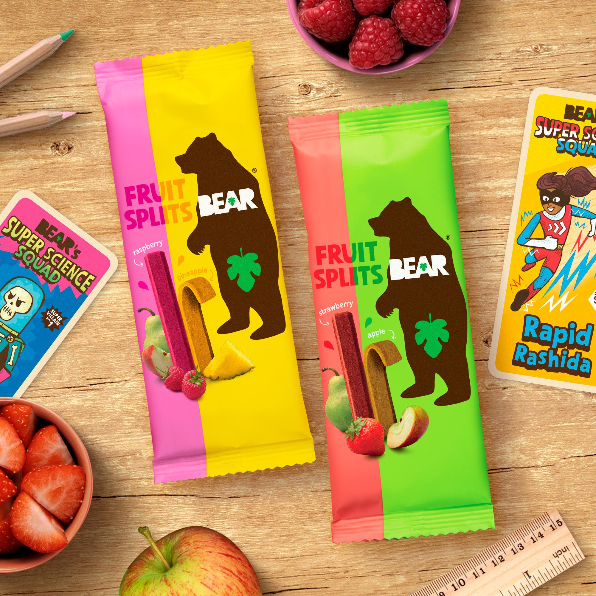 BEAR Fruit Splits Strawberry & Apple Multipack 5x20g thumbnail 4