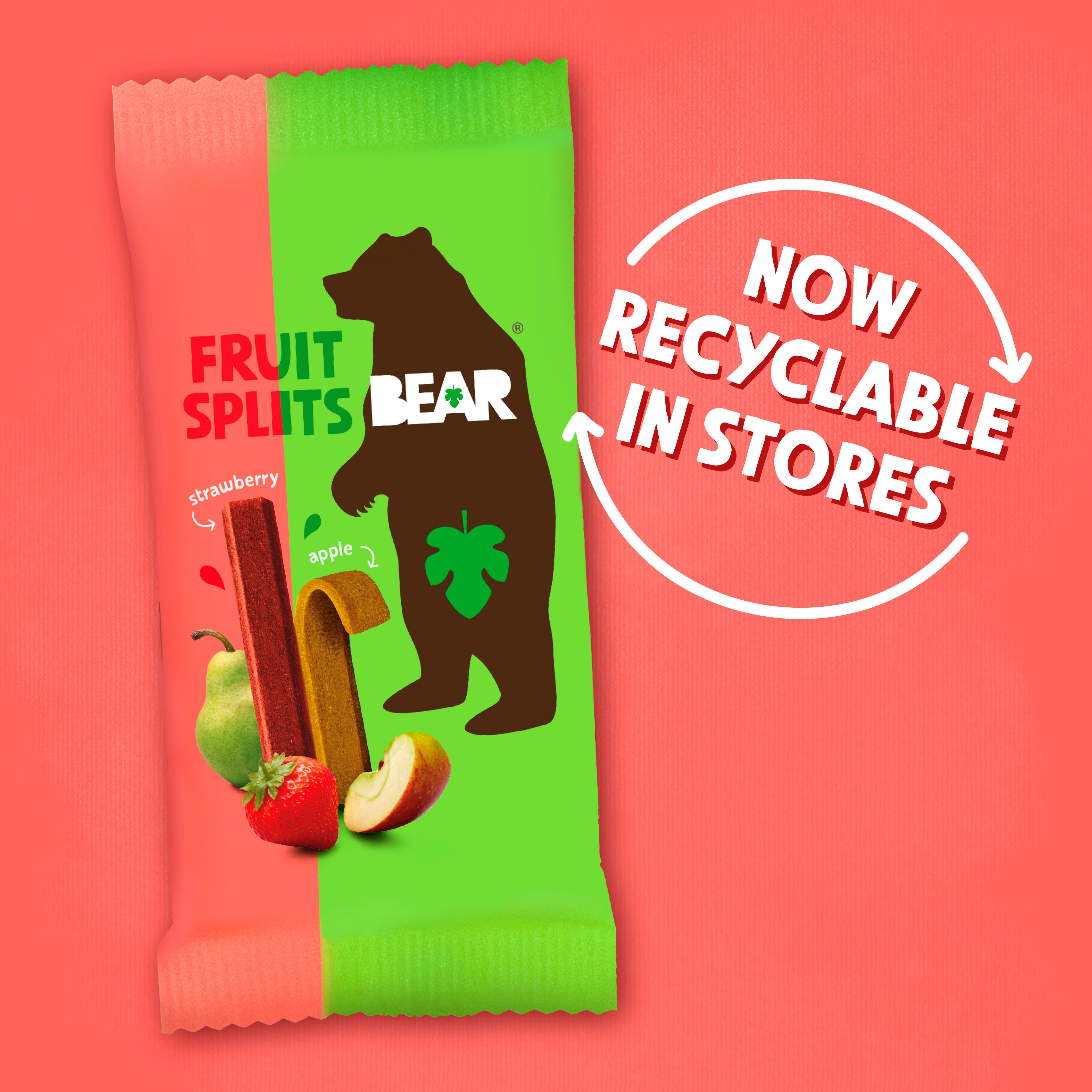 BEAR Fruit Splits Strawberry & Apple Multipack 5x20g thumbnail 5
