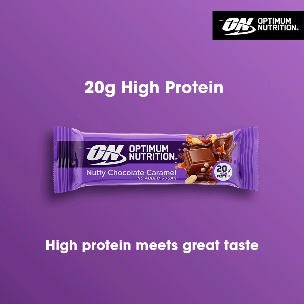Optimum Nutrition Protein Bar Nutty Chocolate Caramel Flavoursingle serve70g thumbnail 2