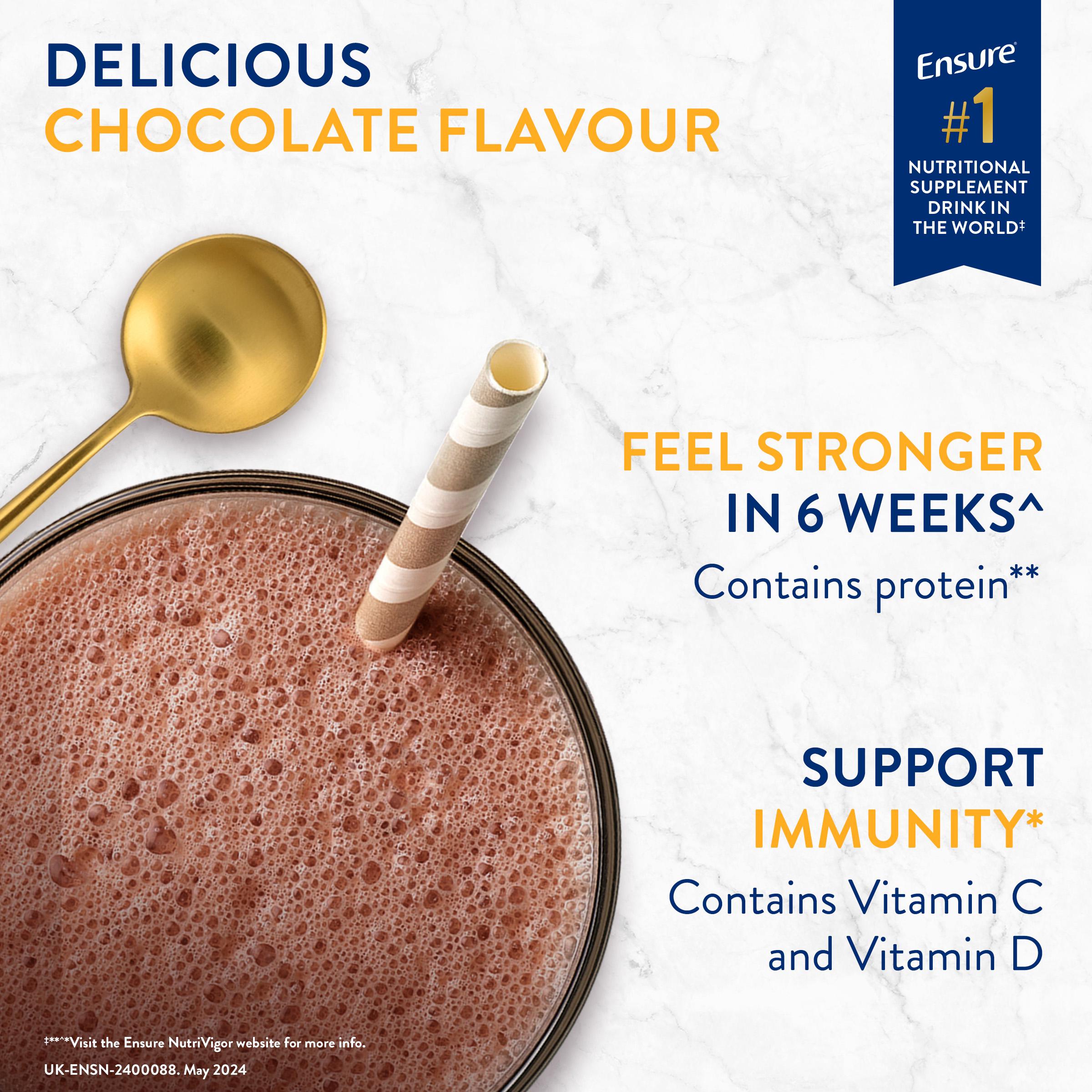 Ensure NutriVigor Chocolate Flavour Nutritional Protein Shake 400g thumbnail 2