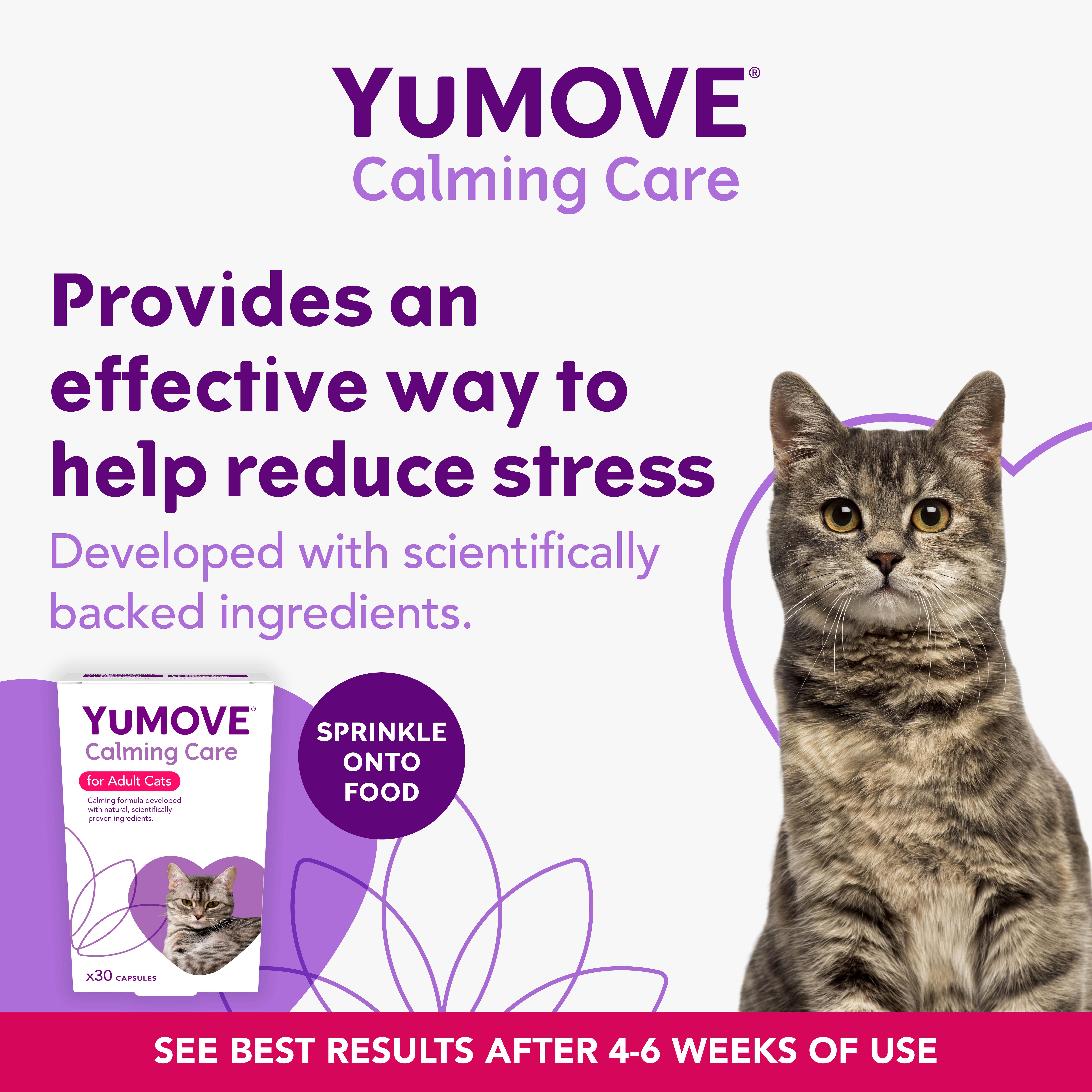 Yumove Calming Care For Adult Cats Capsules x30 12g thumbnail 4