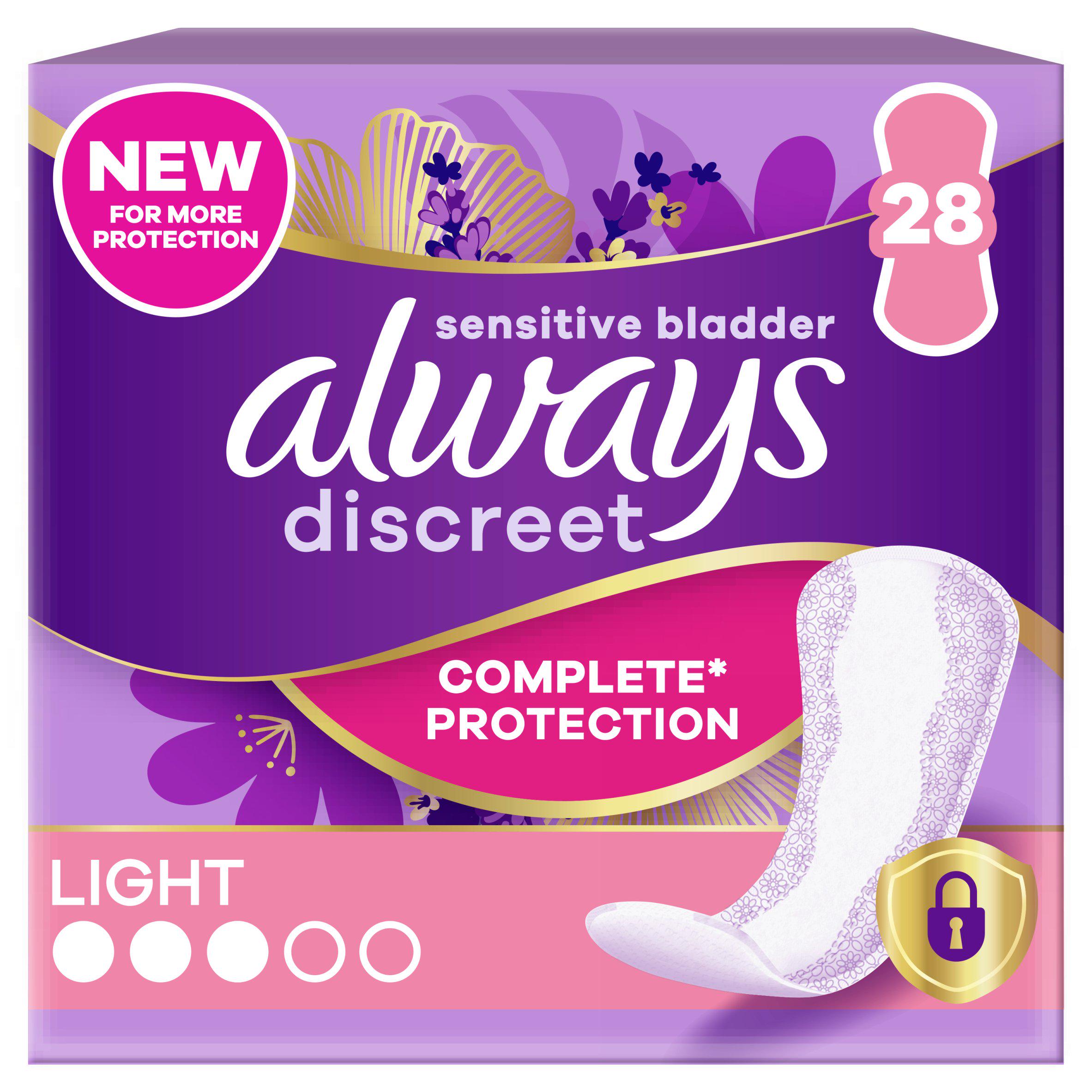 Incontinence Liners Light 28 Panty Liners
