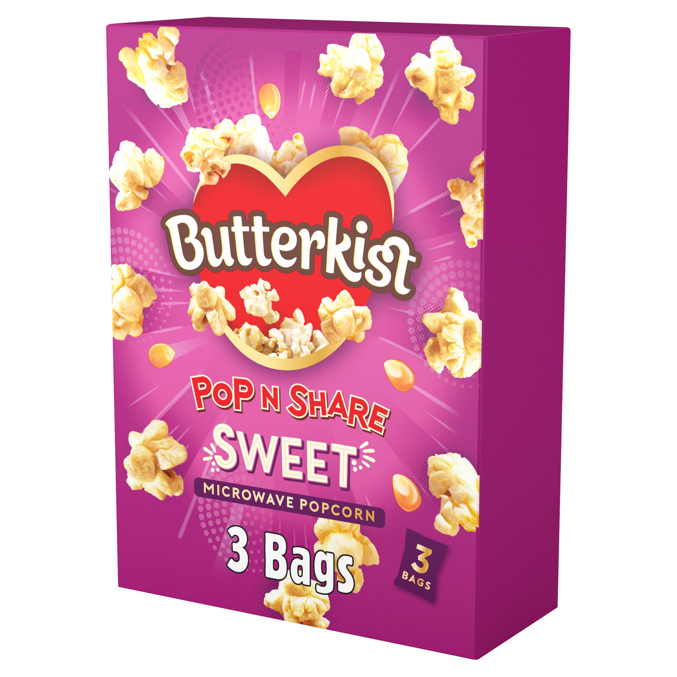 Butterkist Sweet Microwave Popcorn x3 60g