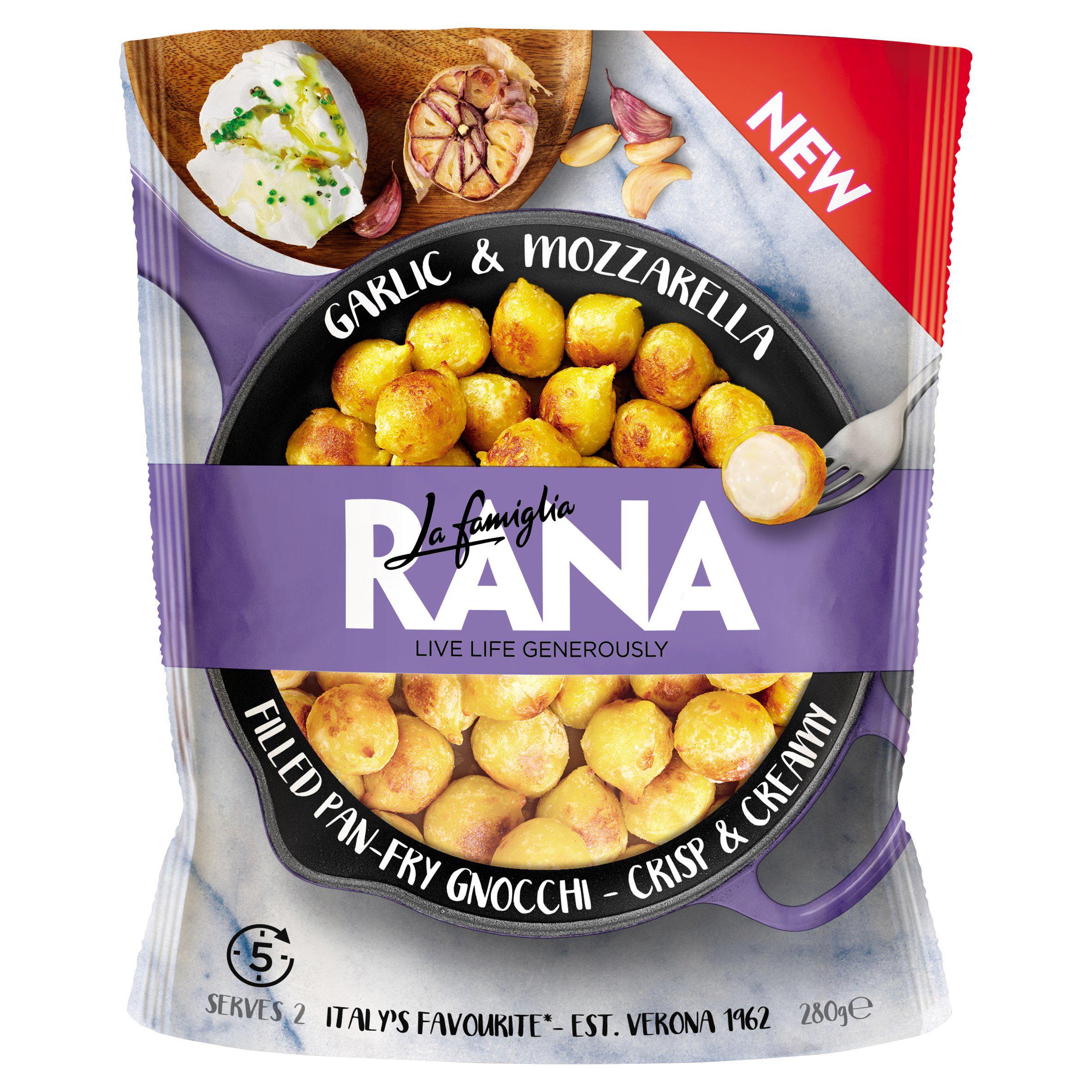 La Famiglia Rana Garlic & Mozzarella Filled Pan Fry Gnocchi 280g