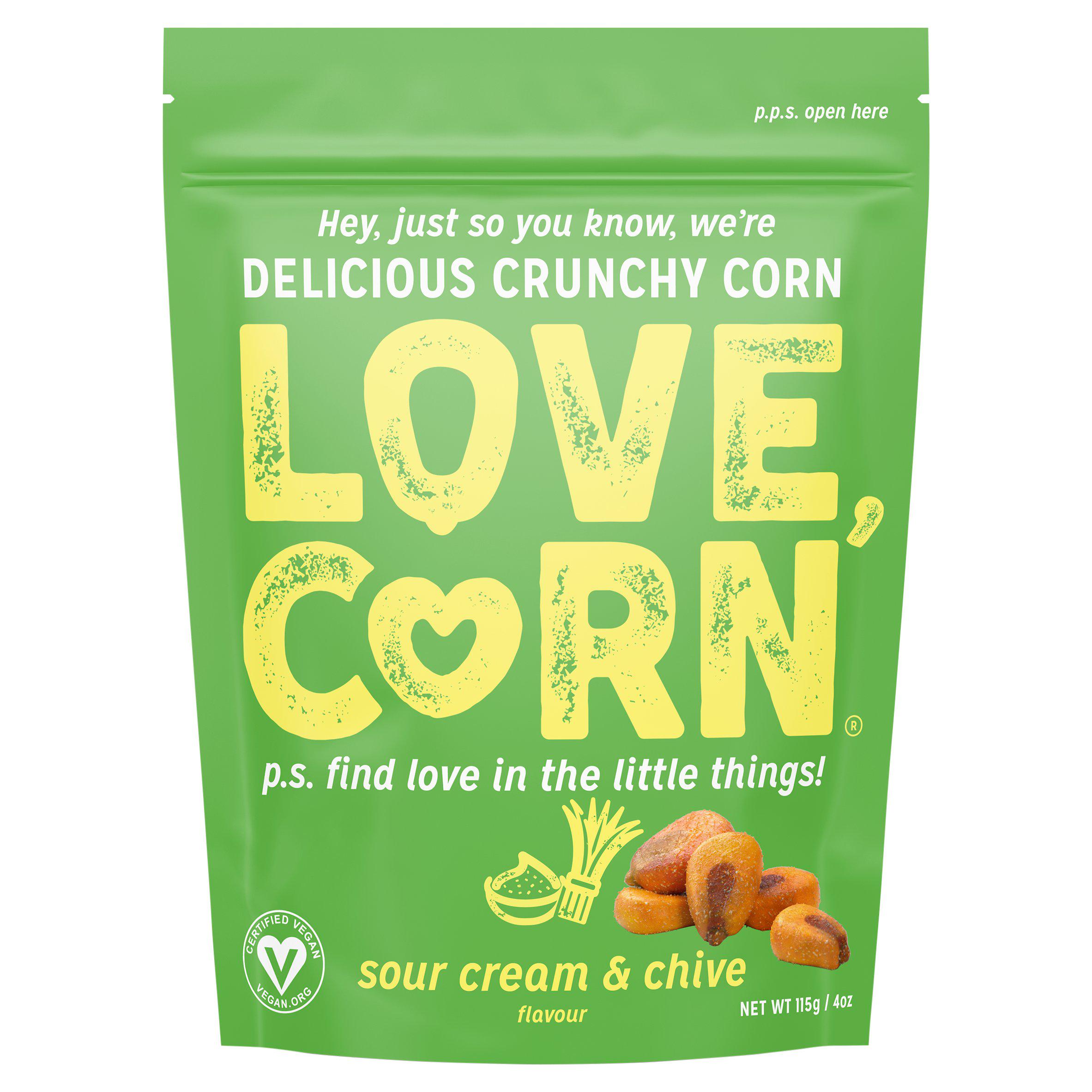 LOVE CORN Sour Cream & Chive Crunchy Corn