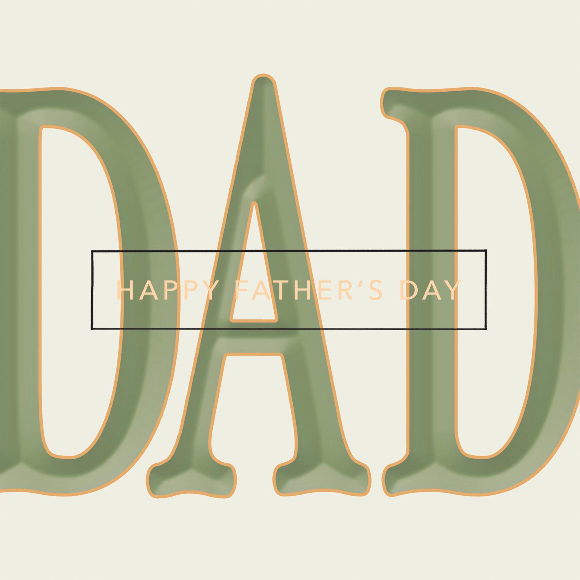 Sainsbury's Dad Text Design Father's Day Greeting Card