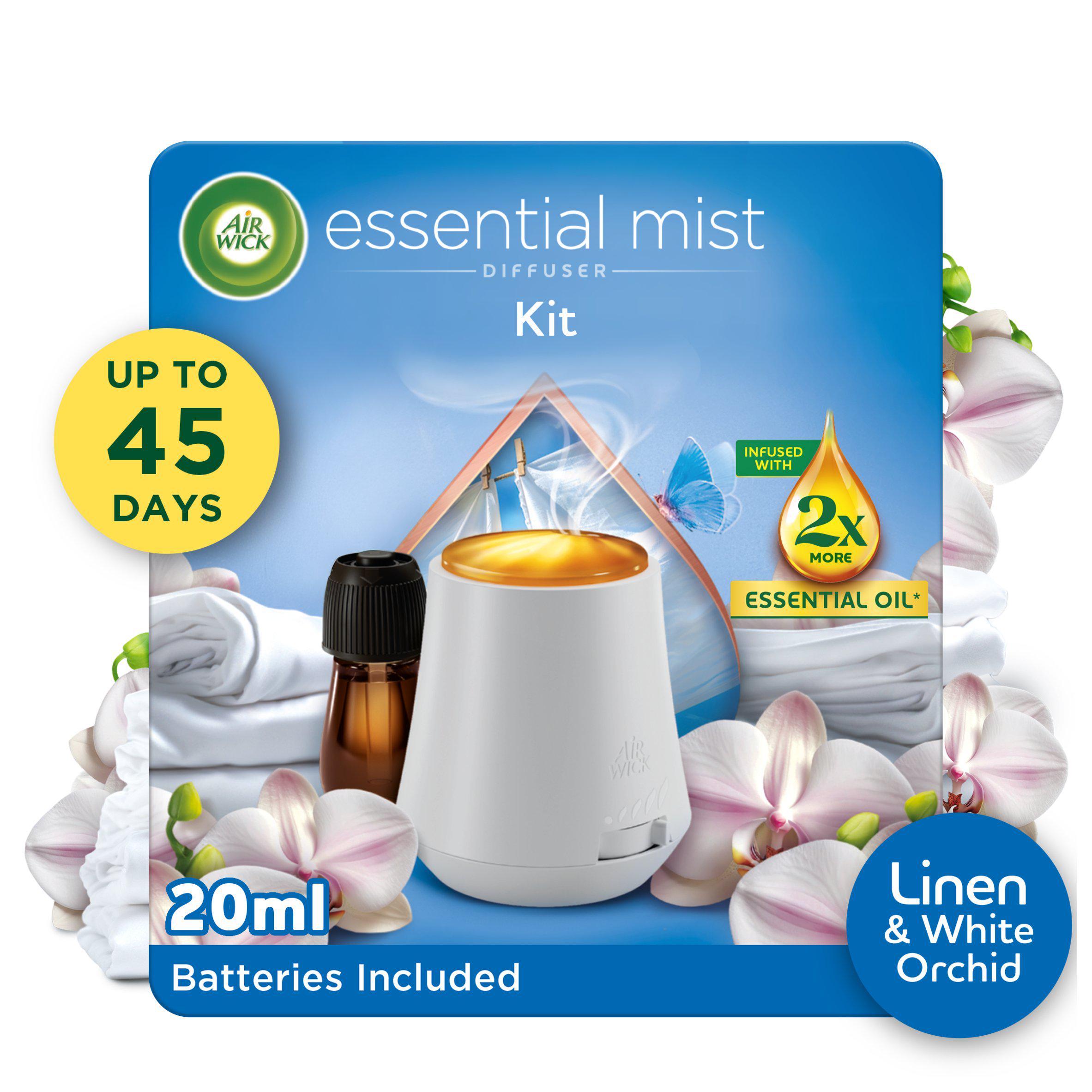 Airwick Essential Mist Kit Linen & Petals