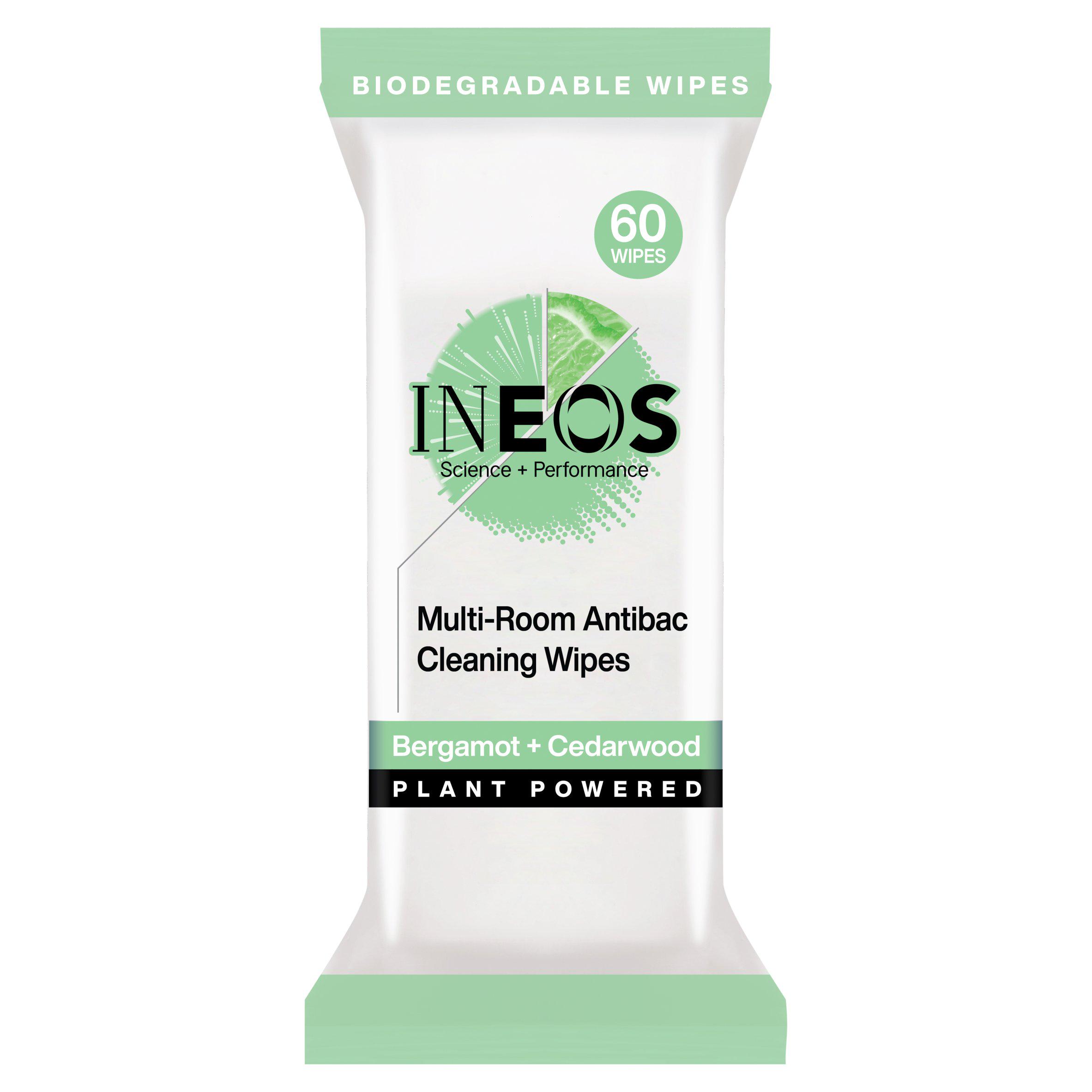 Ineos Antibac Multi-Room Surface cleaning Wipes Bergamot + Cedarwood