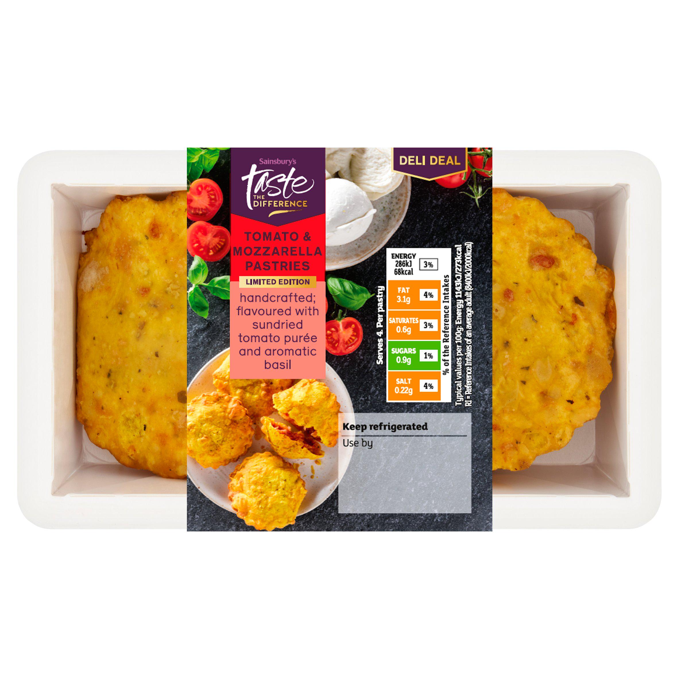 Sainsbury's Tomato & Mozzarella Pastries, Limited Edition, Taste the Difference 100g