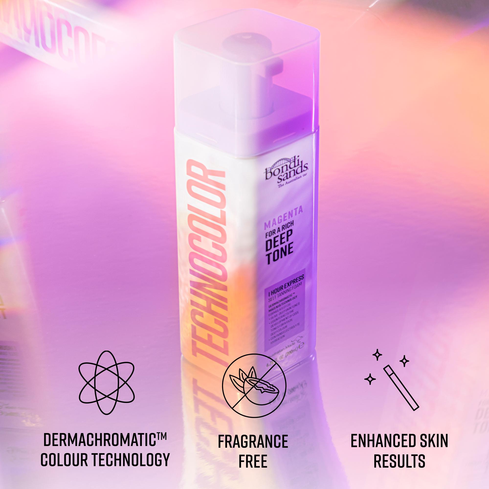 Bondi Sands Technocolor 1 Hour Express Self Tanning Foam Magenta 200ml thumbnail 4