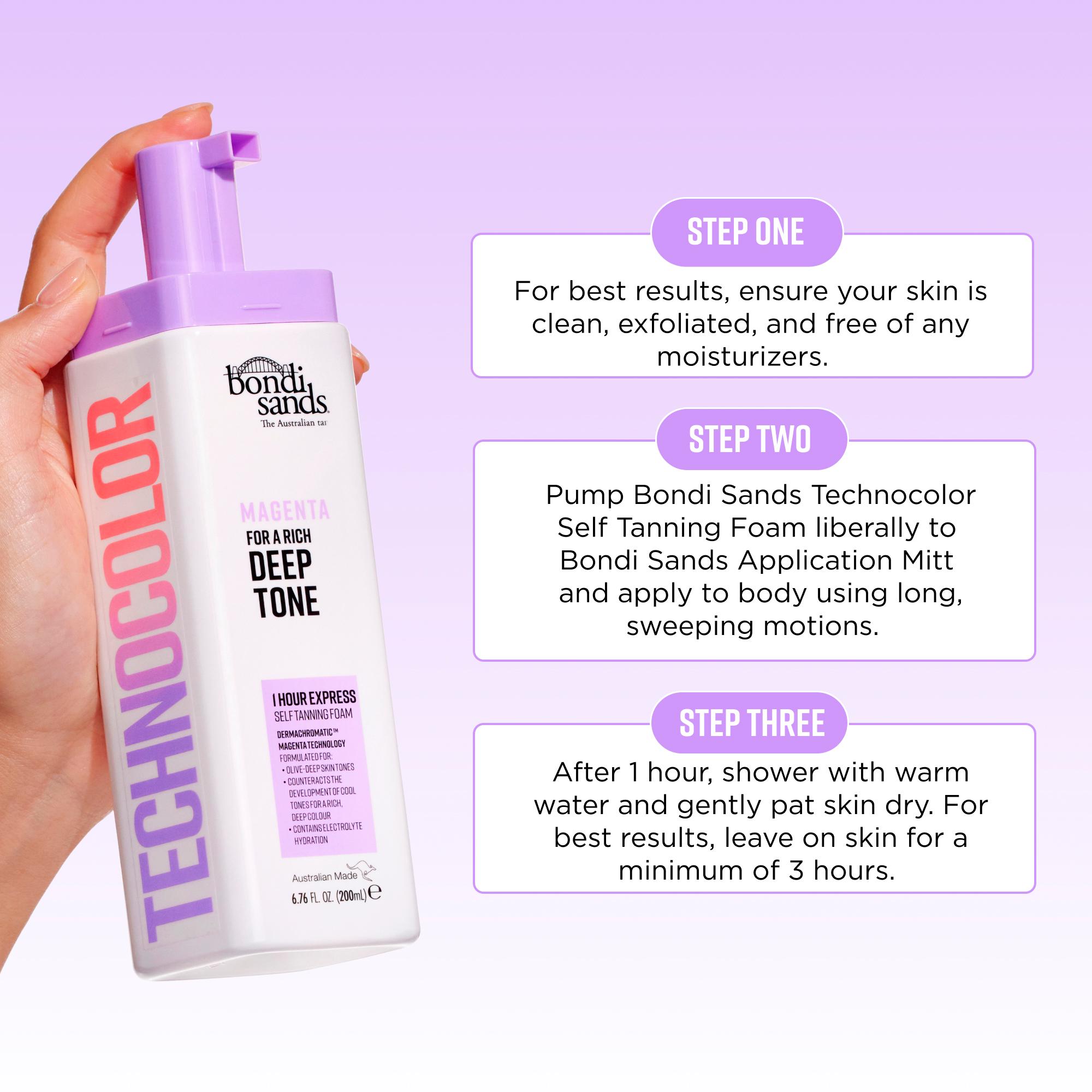 Bondi Sands Technocolor 1 Hour Express Self Tanning Foam Magenta 200ml thumbnail 5