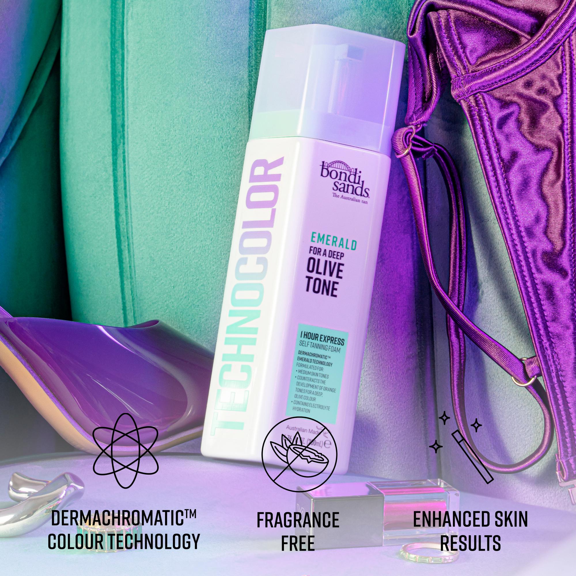 Bondi Sands Technocolor 1 Hour Express Self Tanning Foam Emerald 200ml thumbnail 4