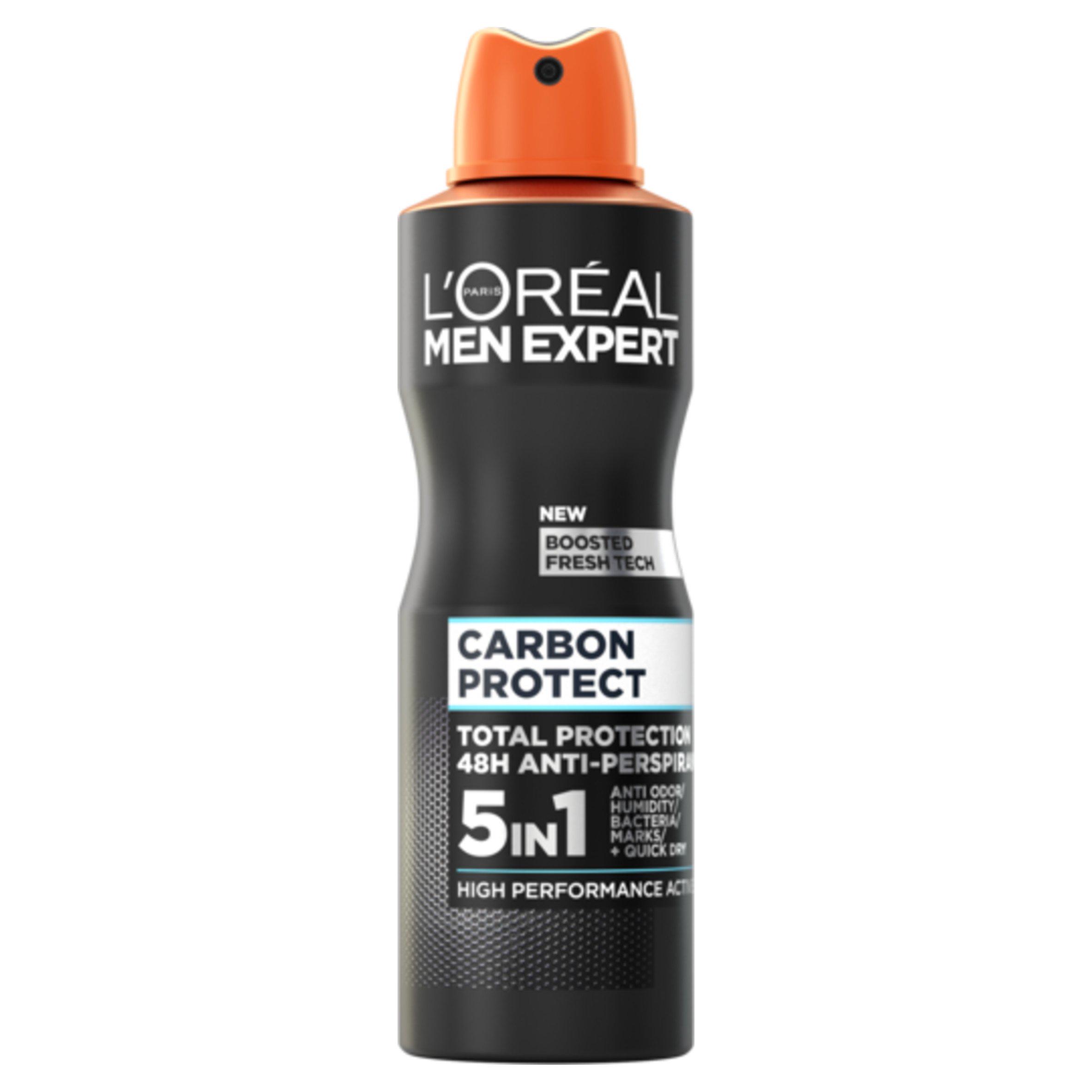 L'Oréal Men Expert 250ml Deodorant Spray Carbon Protect Anti-Perspirant 5in1 Mens