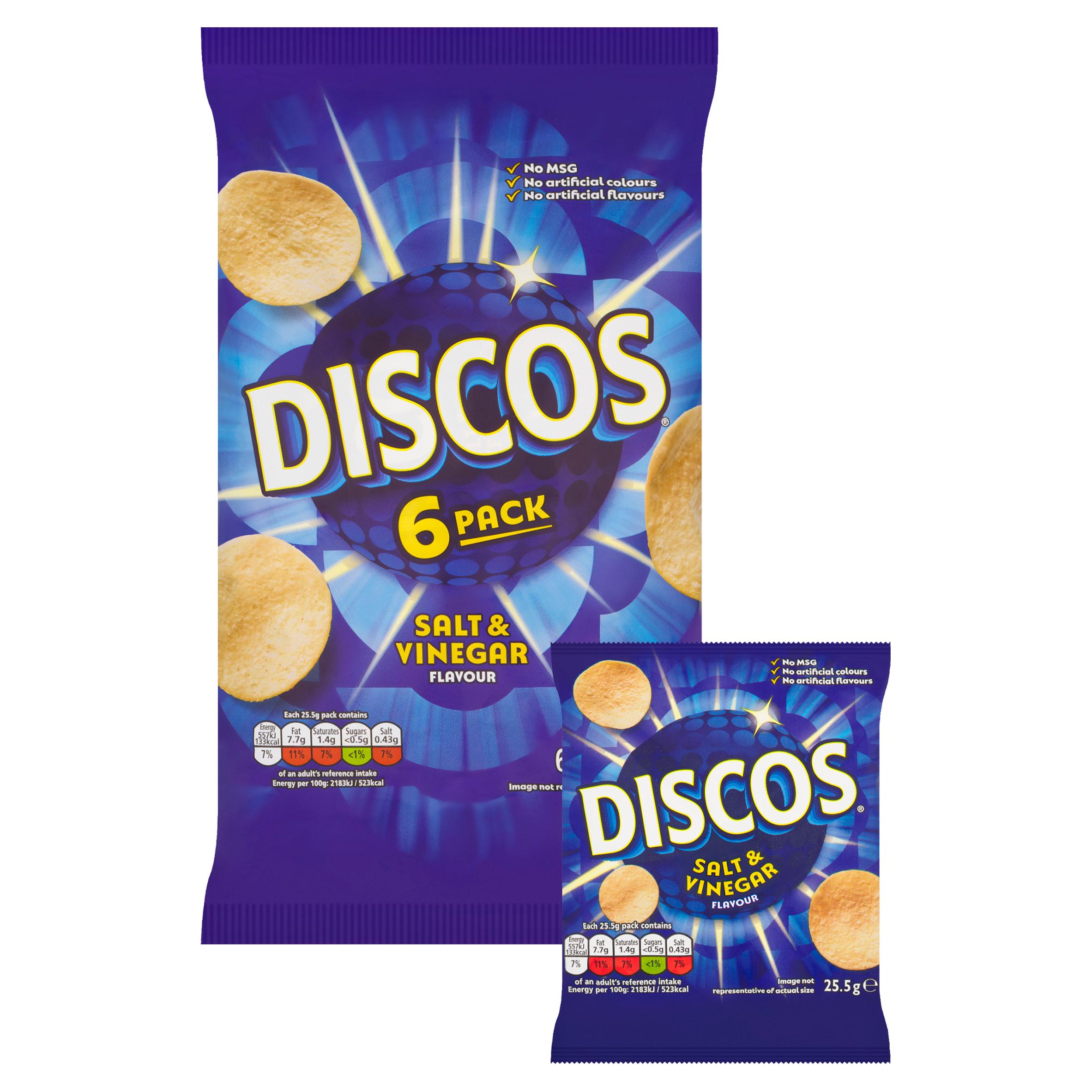 Discos Salt & Vinegar Multipack Crisps x6 thumbnail 2