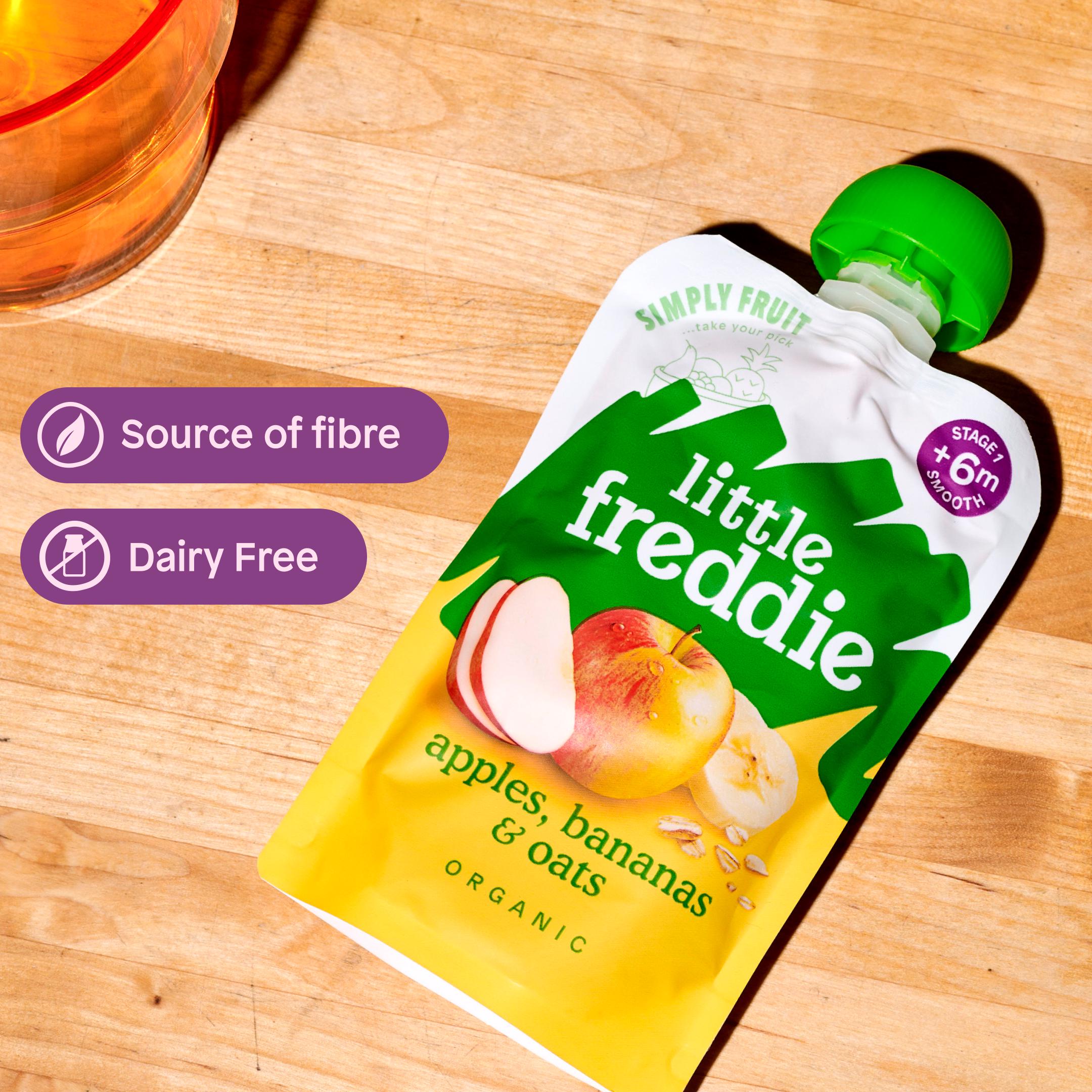Little Freddie Organic Apples, Bananas & Oats Baby Food Pouch 6+ Months 100g thumbnail 5