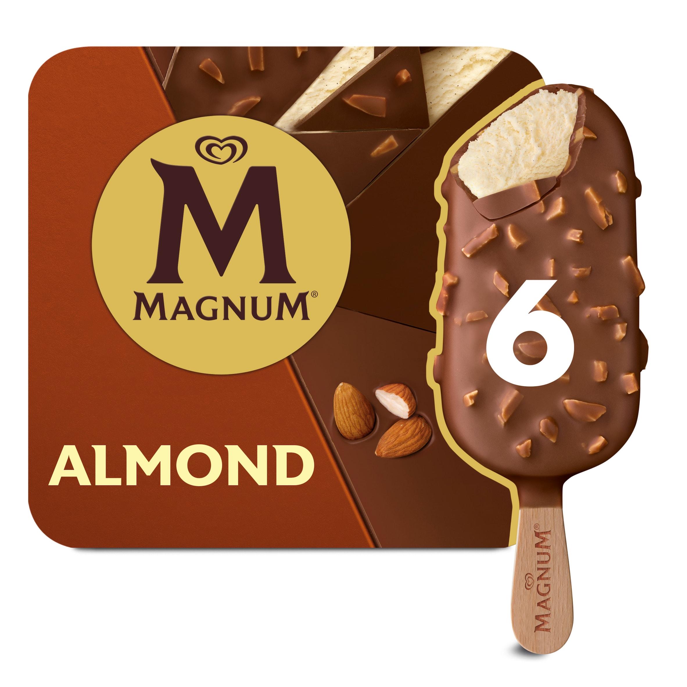Magnum 6 x 100ml Almond Ice Cream Sticks thumbnail 3