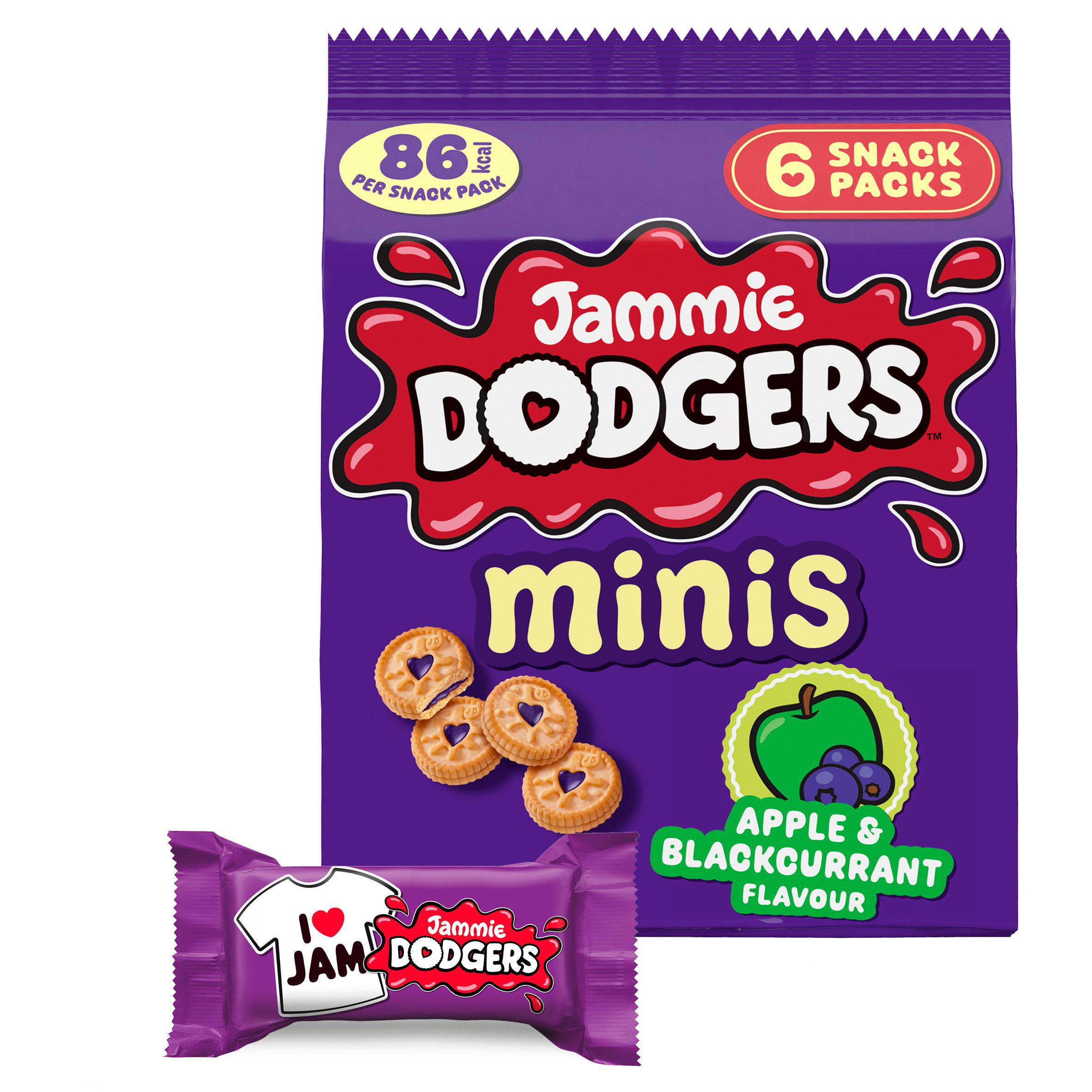 Jammie Dodgers 6 Minis Apple & Blackcurrant Burst Flavour 120g
