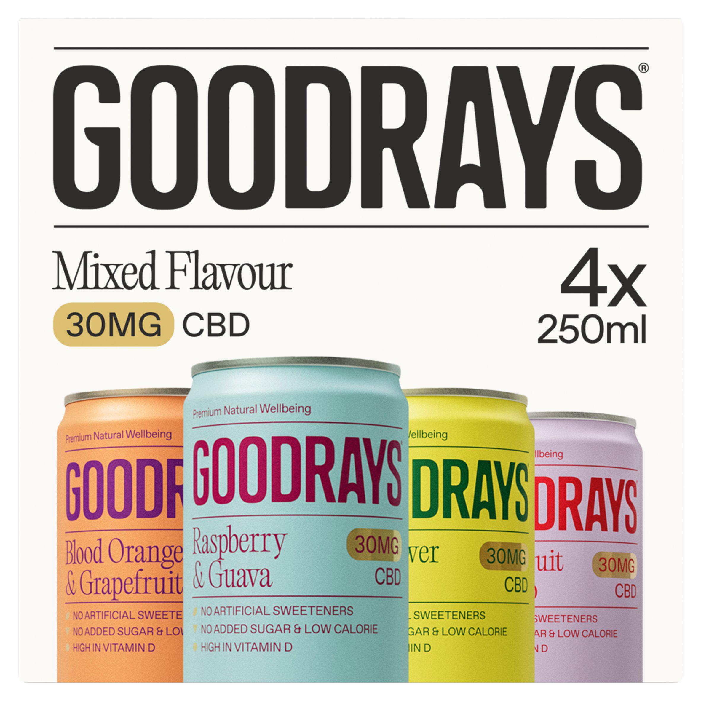 Goodrays CBD Drinks - Four Flavour Mixpack