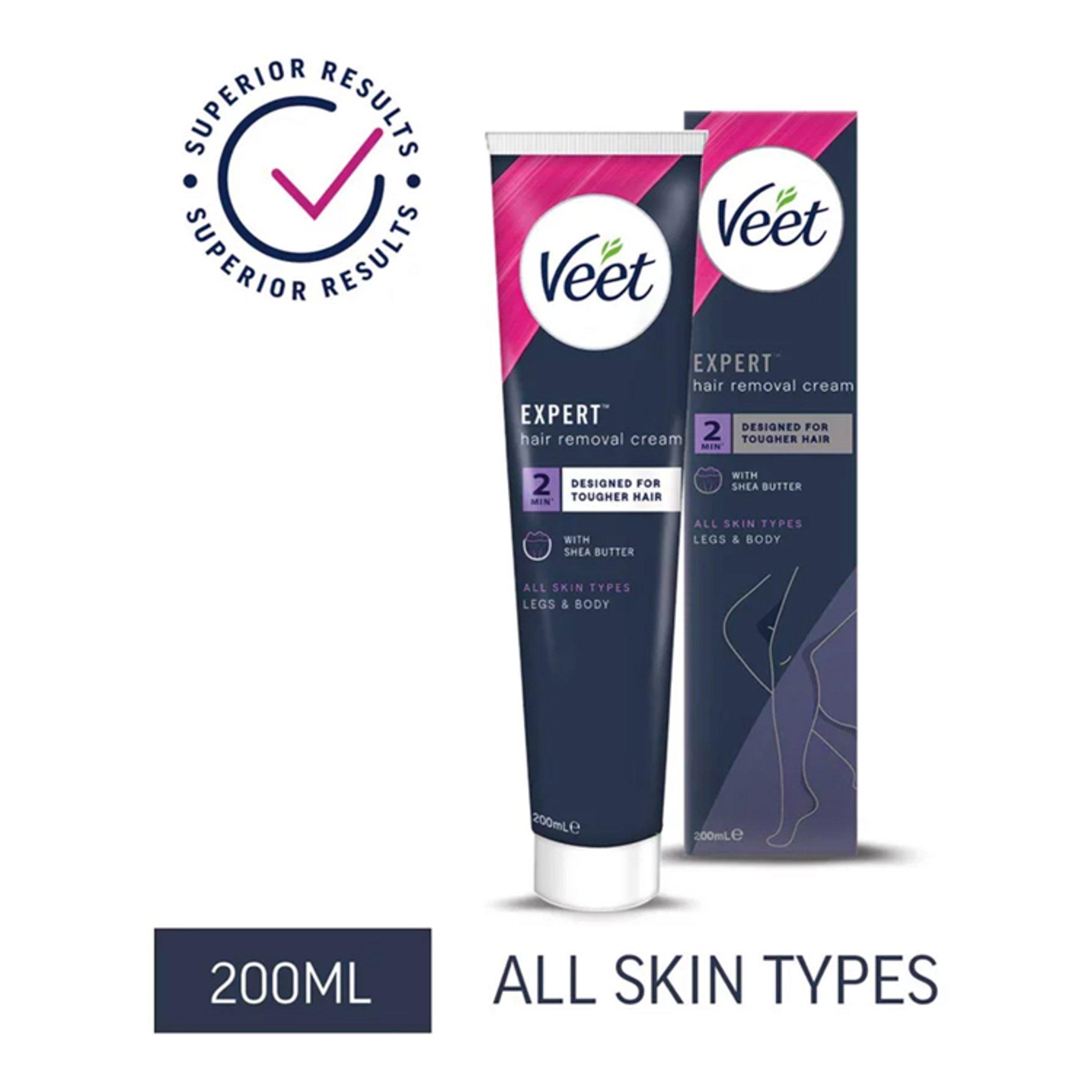Veet Expert Hair Removal Cream Legs Body All Skin Type 200ml
