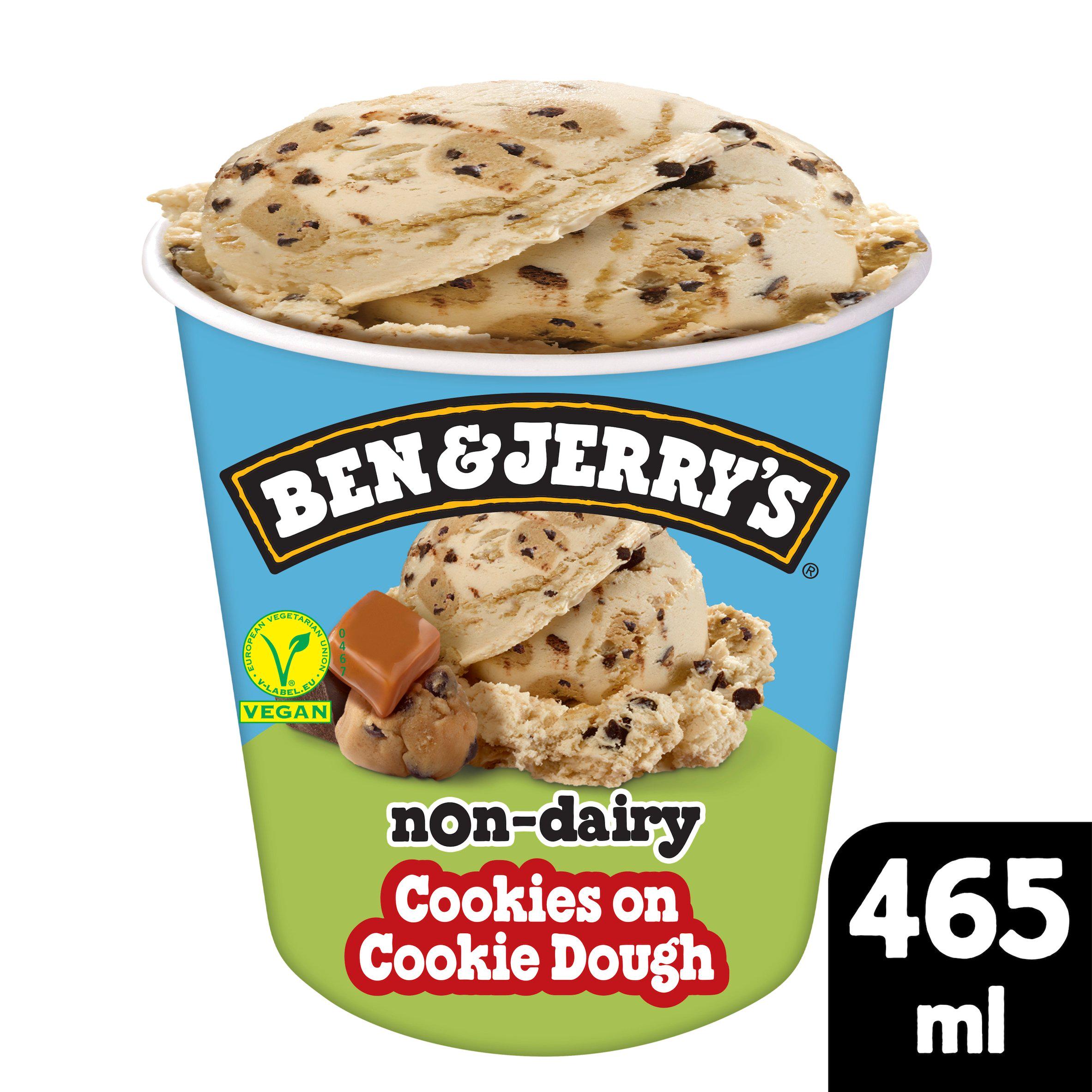 Ben & Jerry's Dairy Free Vegan Cookies on Cookie Dough Caramel Ice Cream