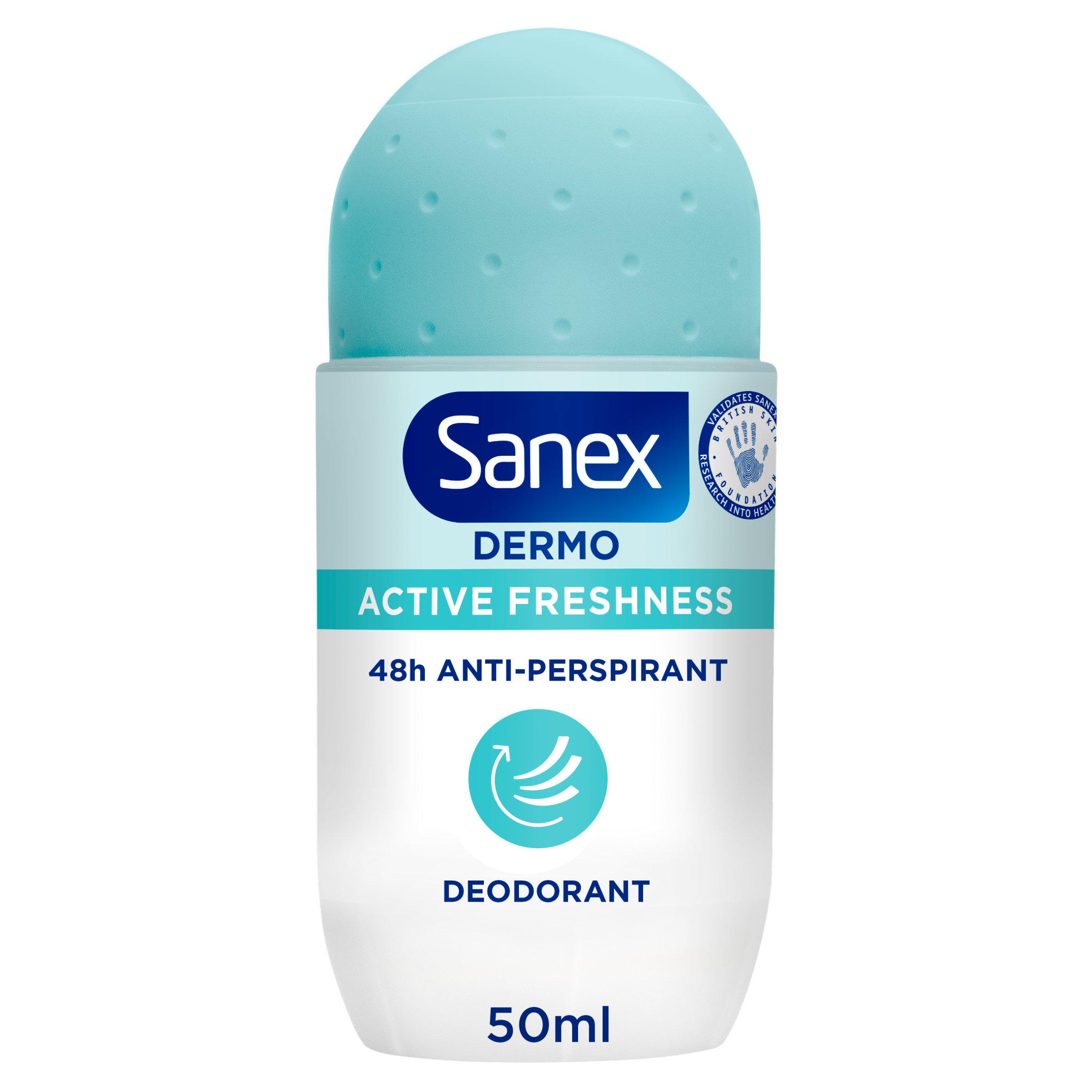 Sanex Derma Care+ Active Freshness 72h Antiperspirant Roll-On Deodorant 50ml
