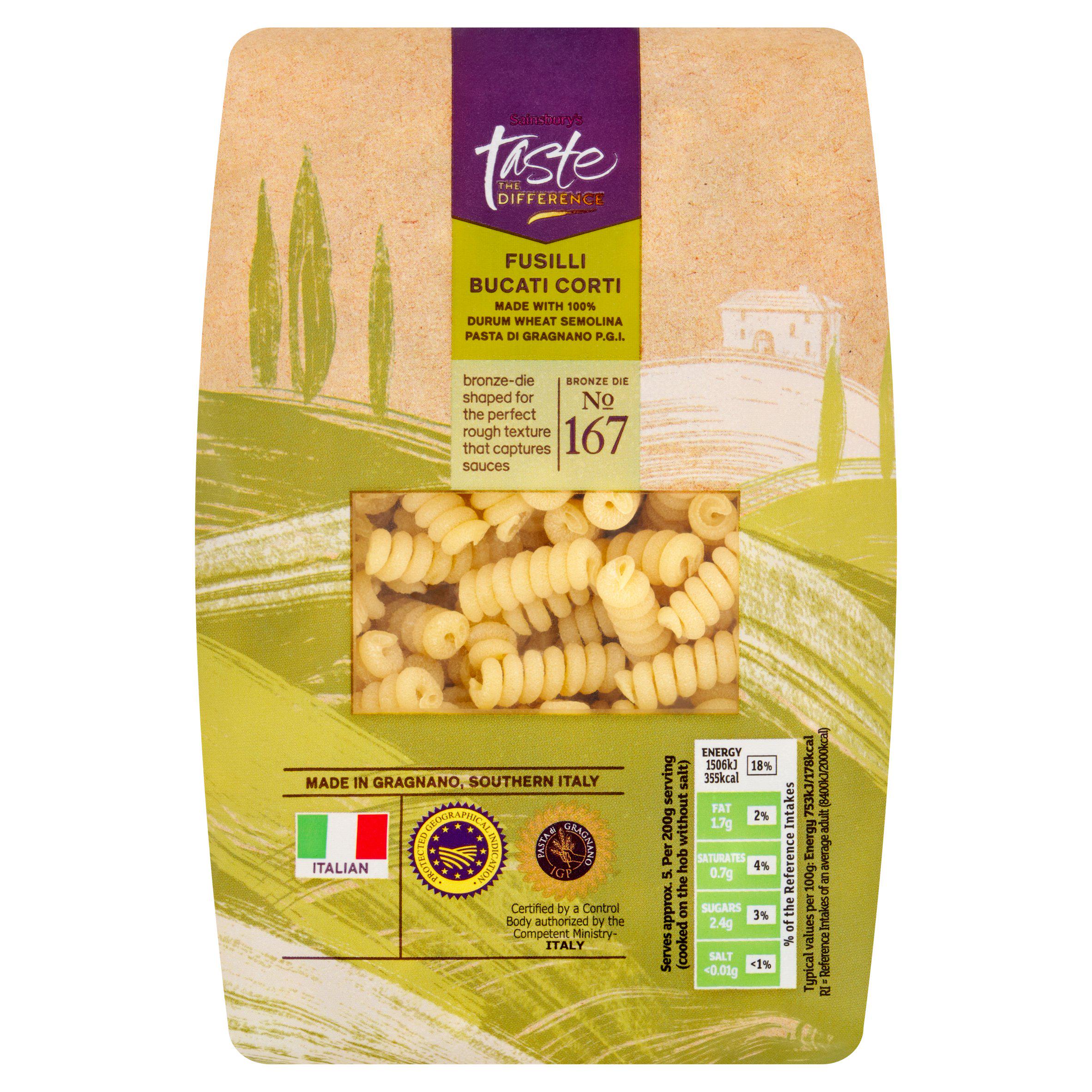 Sainsbury's Fusilli Bucati Corti, Taste the Difference 500g