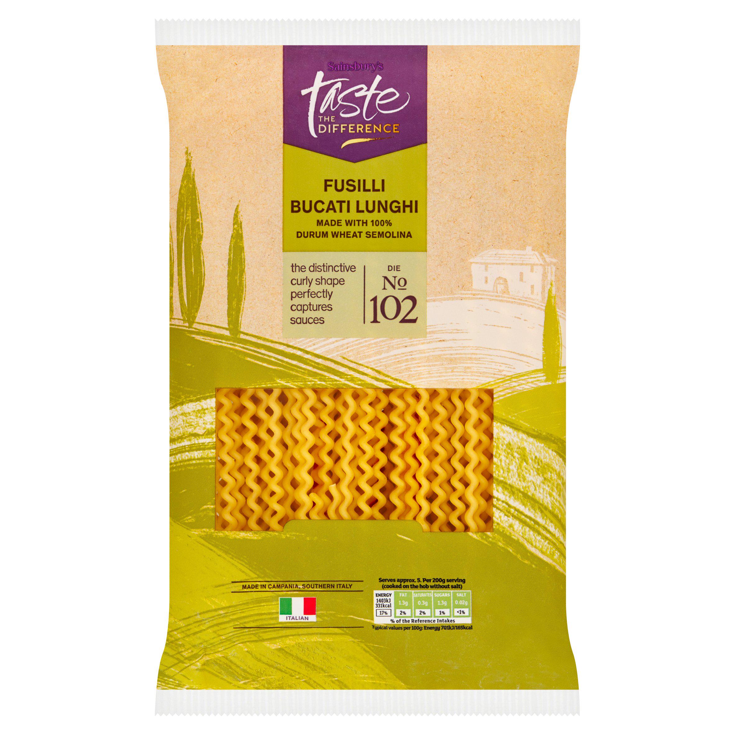 Sainsbury's Fusilli Bucati Lunghi, Taste the Difference 500g