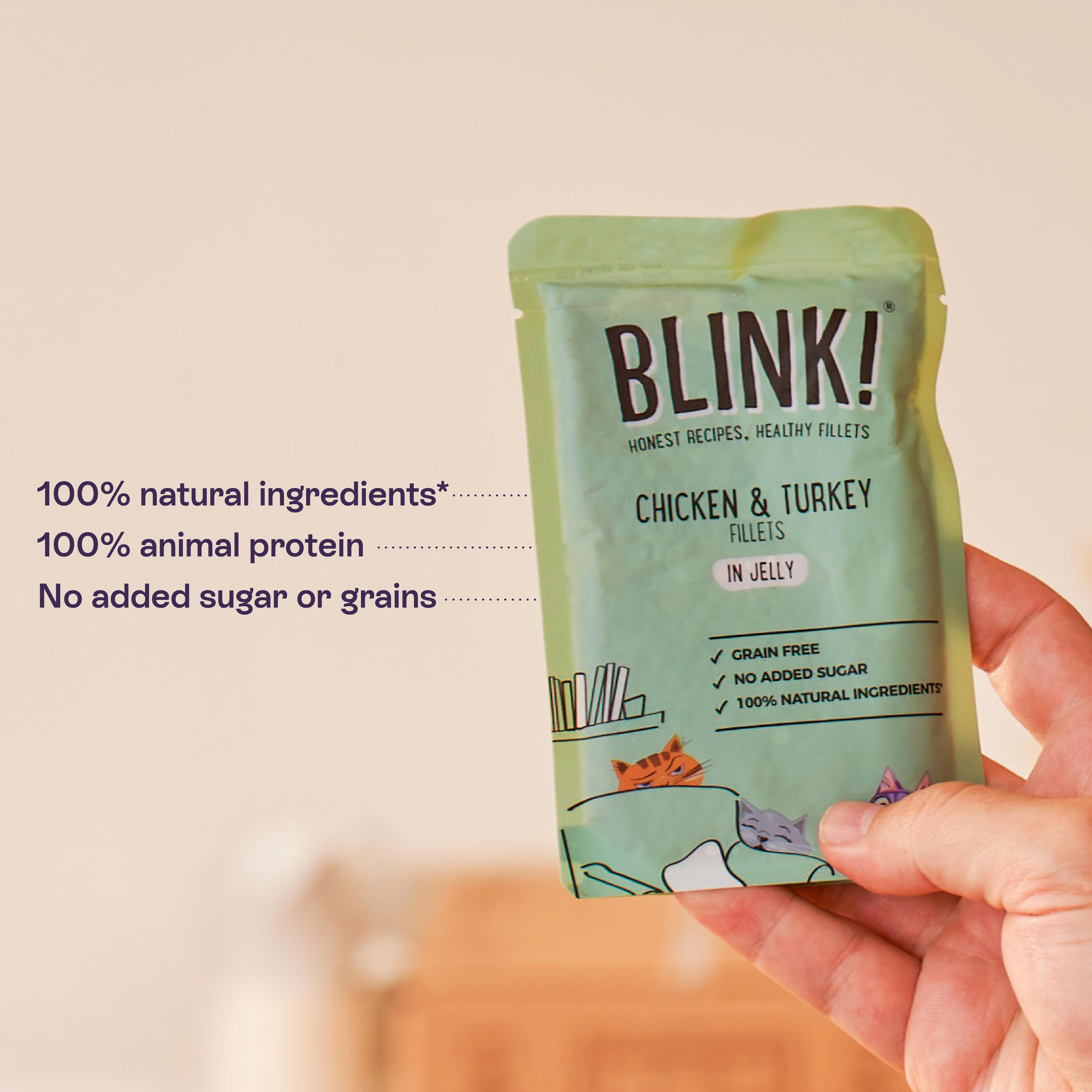 Blink! Chicken Fillet Recipes in Jelly Wet Cat Food 40 x 85g thumbnail 2
