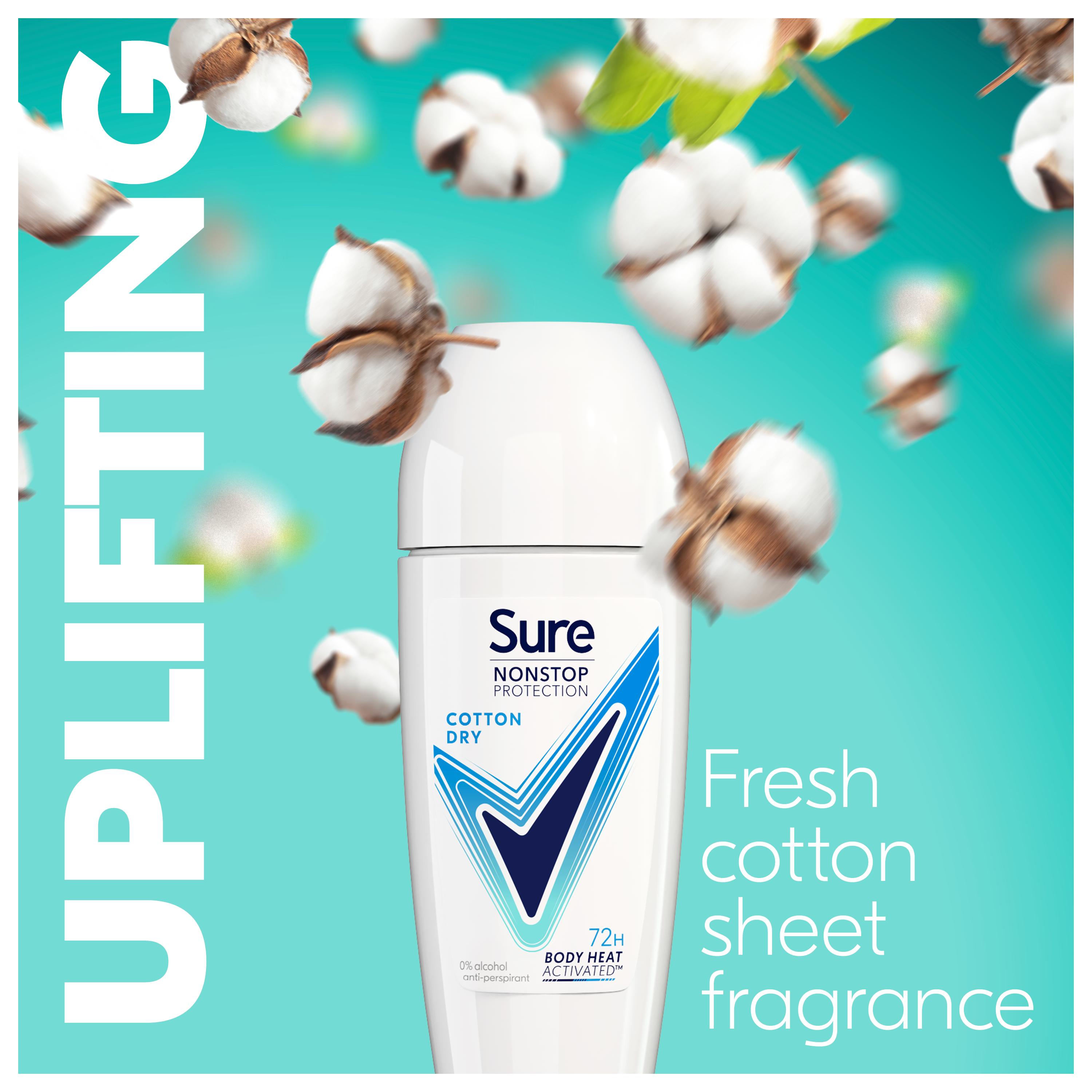 Sure Women Antiperspirant Deodorant Roll On Nonstop Cotton Dry 50ml thumbnail 3