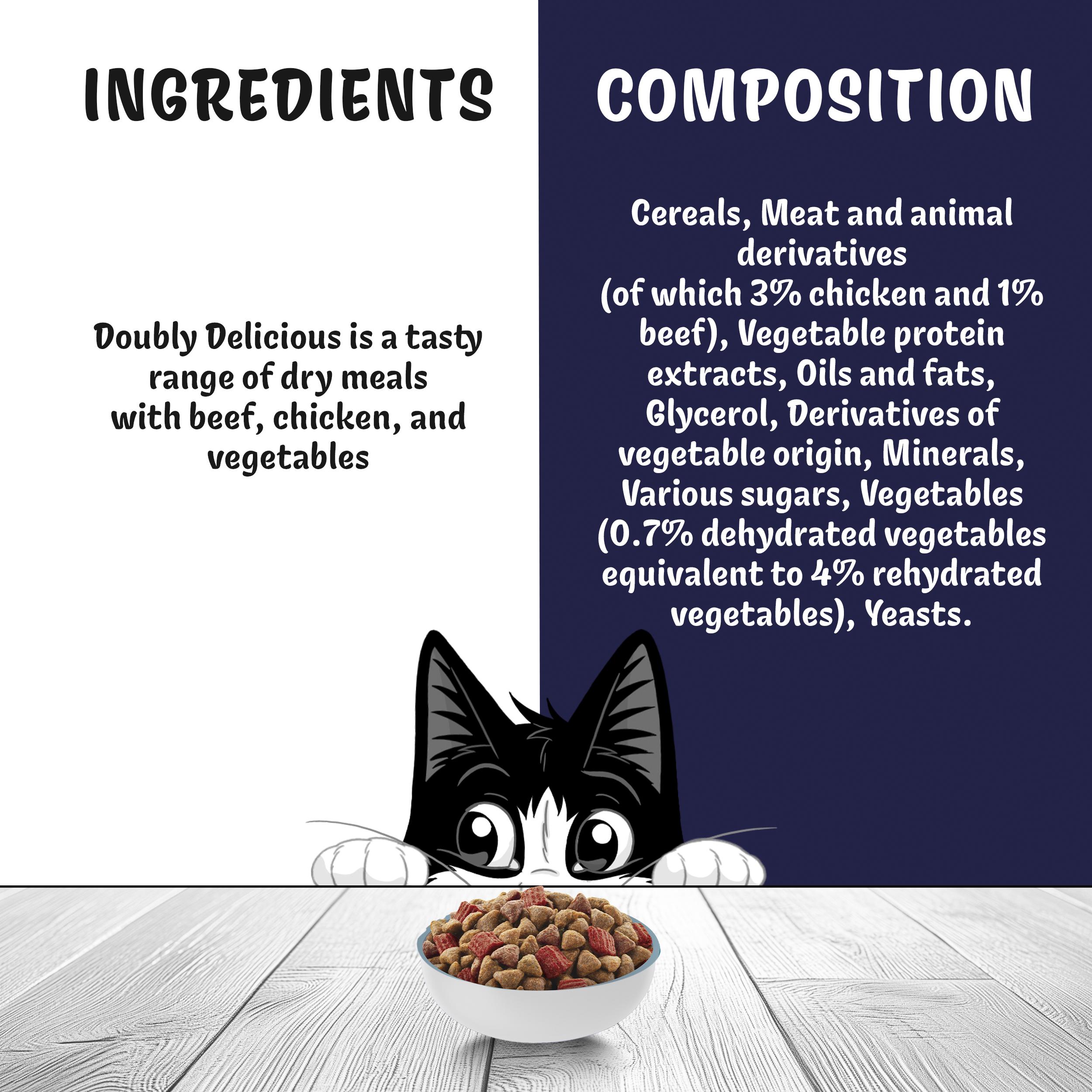 Felix Doubly Delicious Beef Chicken & Vegetables Dry Cat Food 2kg thumbnail 6