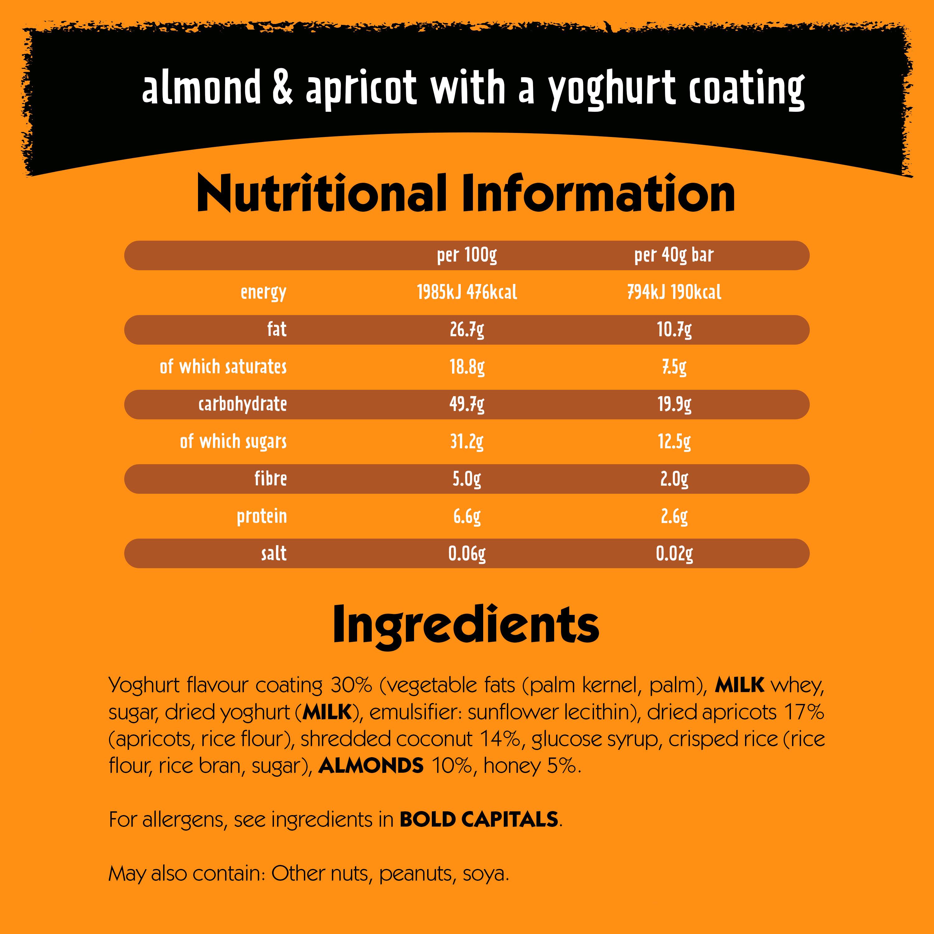 Eat Natural Almond Apricot with a Yoghurt Coating Fruit & Nut Cereal Bars 3x40g thumbnail 6